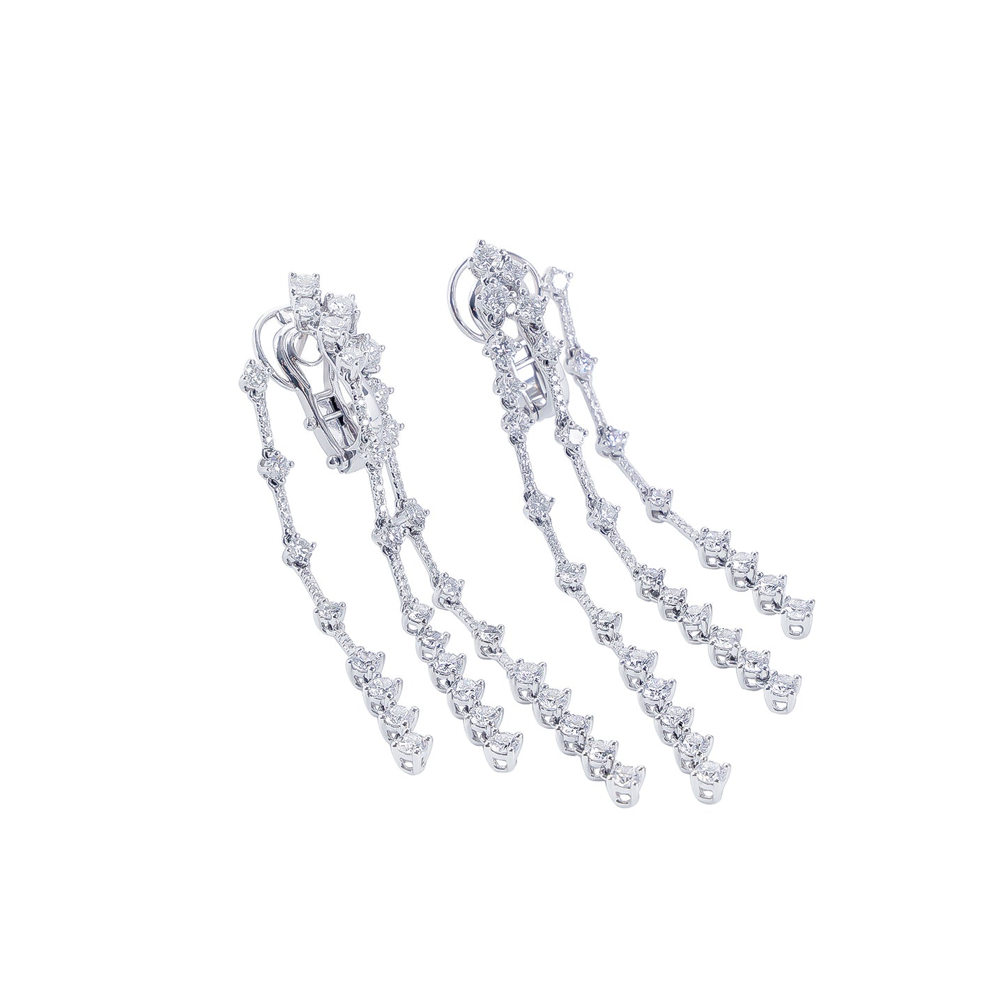 Cascading Radiance Diamond Earrings, Earrings