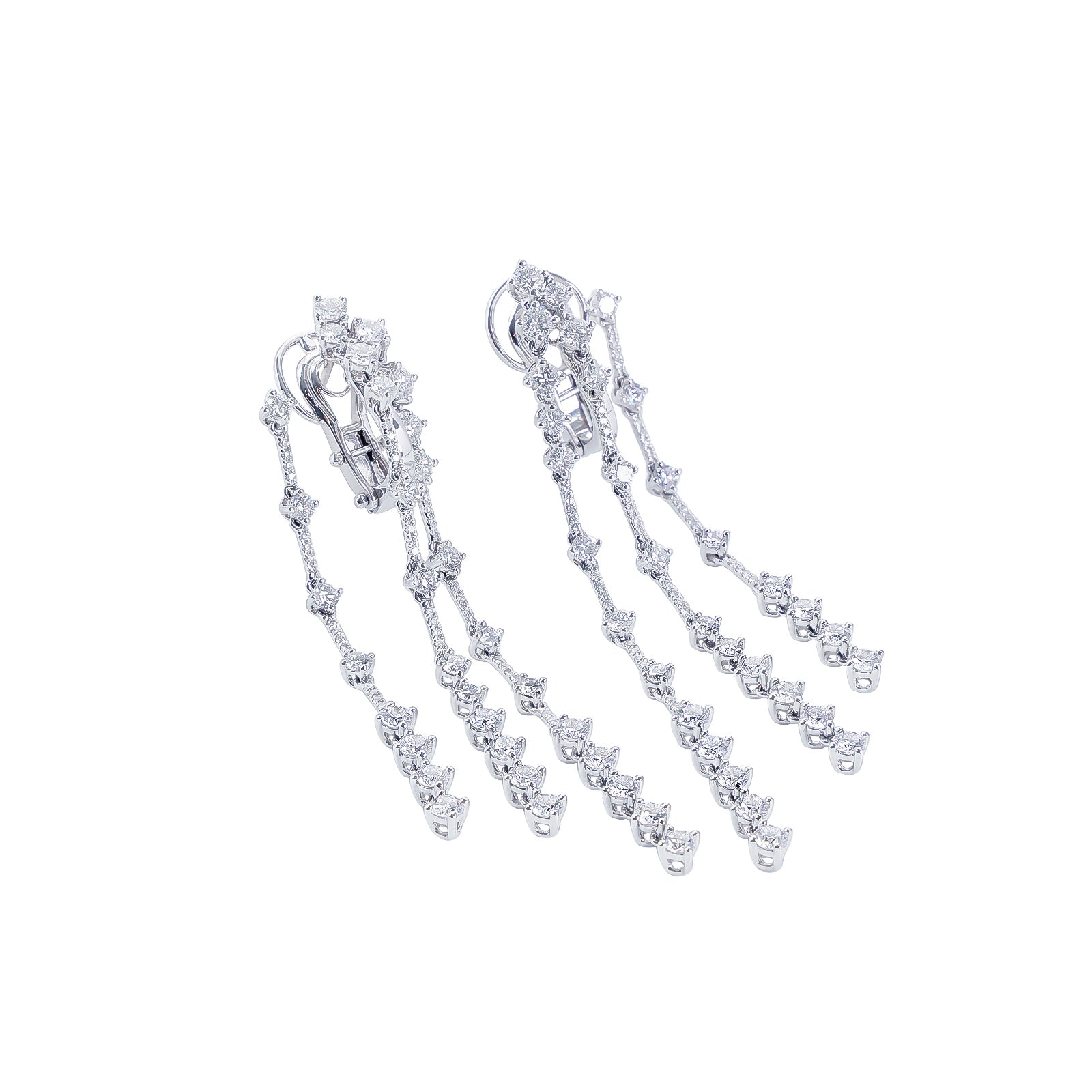 Cascading Radiance Diamond Earrings, Earrings