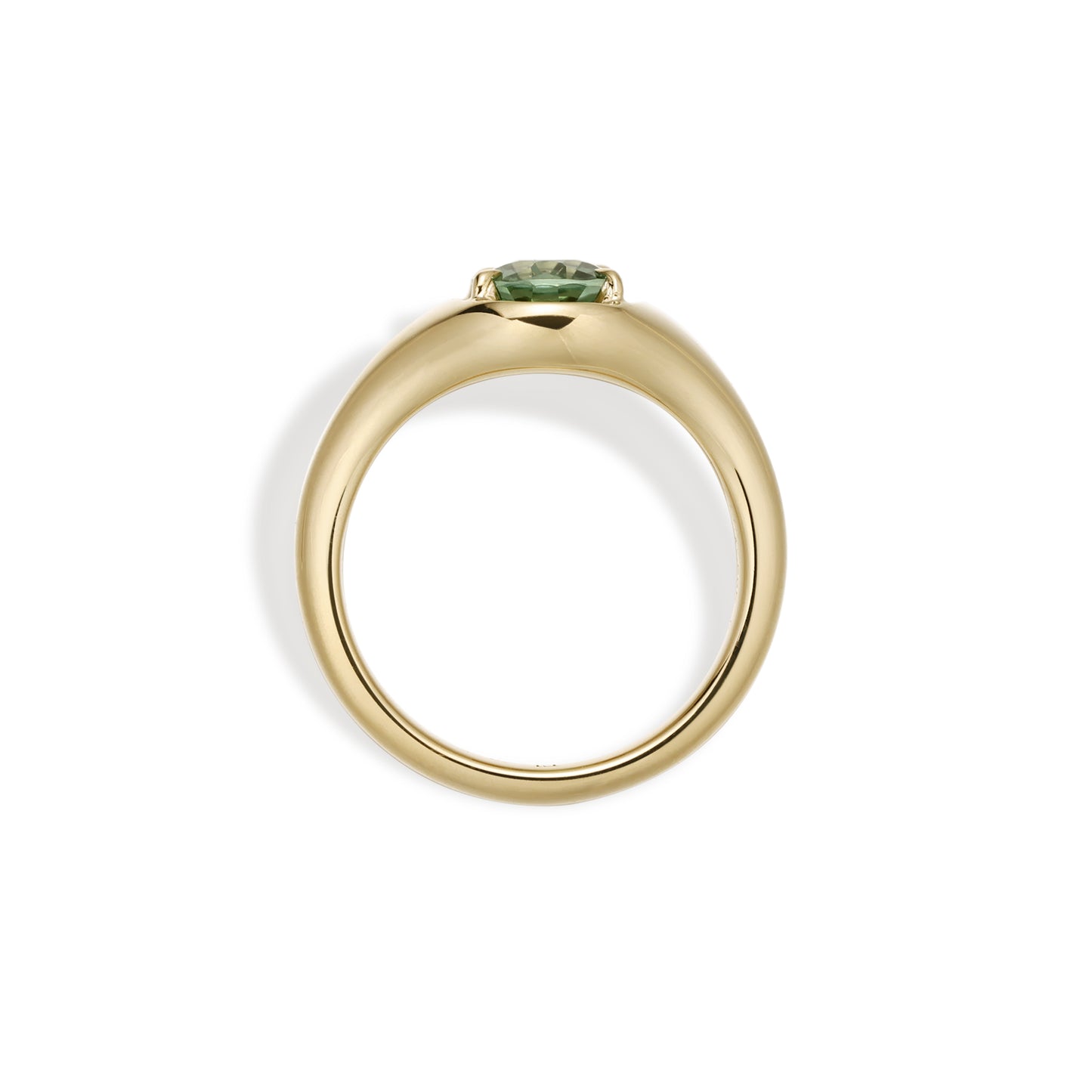 Evie-Oval Cut Green Tourmaline Gemstone Ring