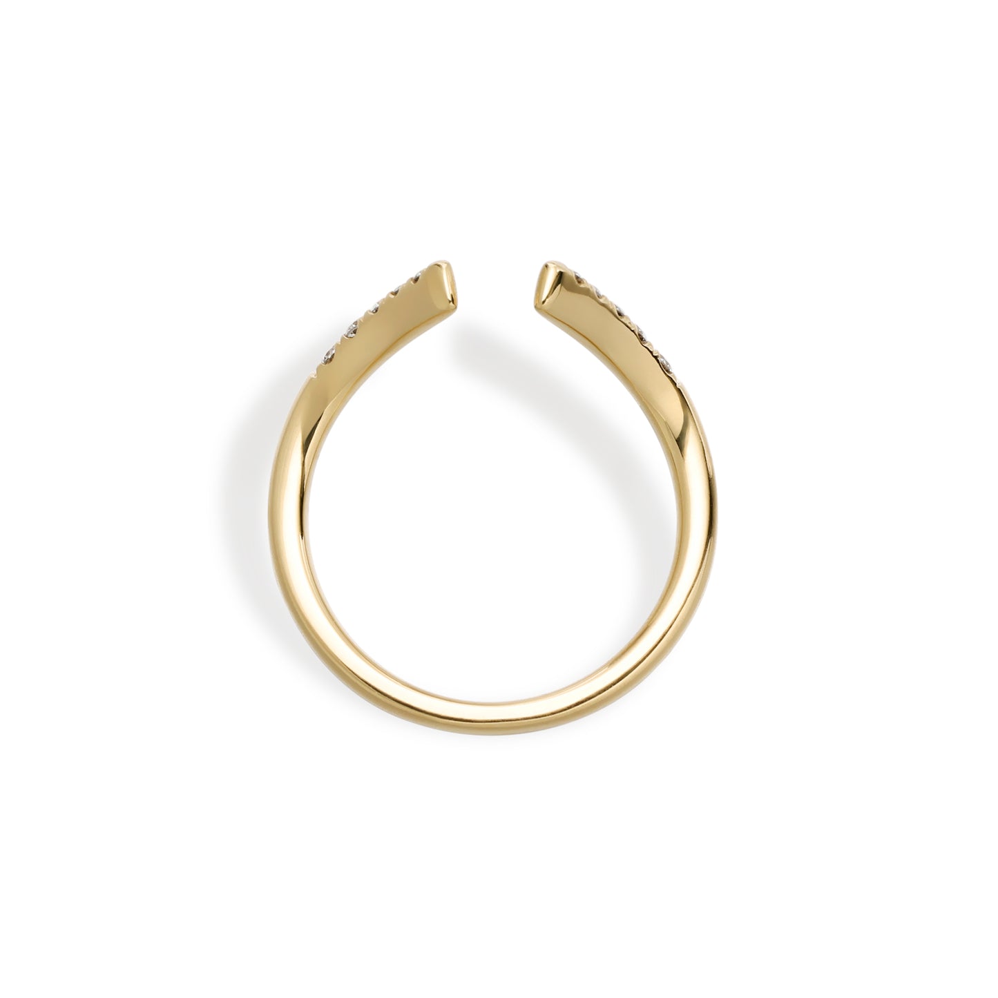 Asher-Round Cut Diamond Ring Pavé Contour Wedding Band
