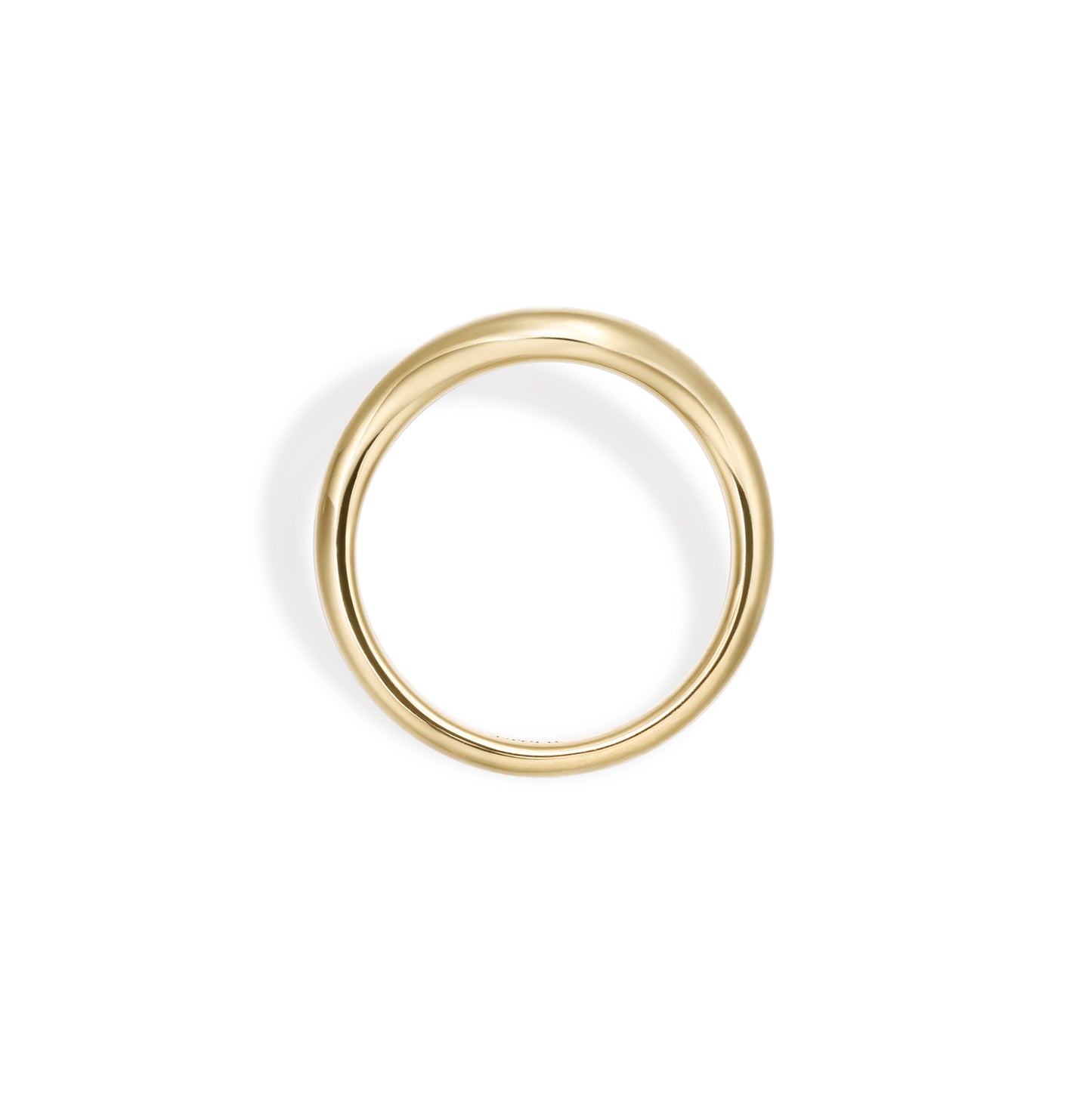 Wave-Yellow Gold Curved Wedding Band featuring an elegant wave-like silhouette in yellow gold.