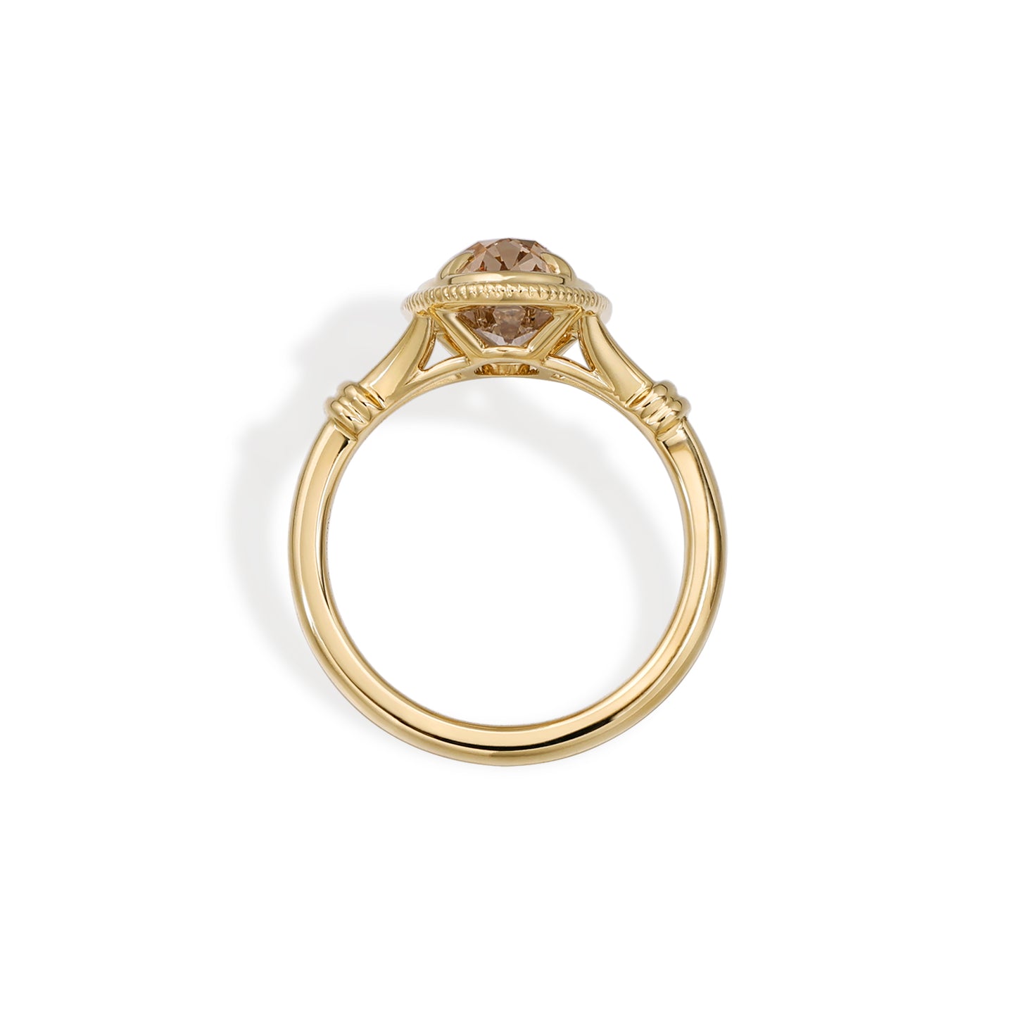 Camila-Champagne Old Mine Oval Lab Grown Diamond Ring