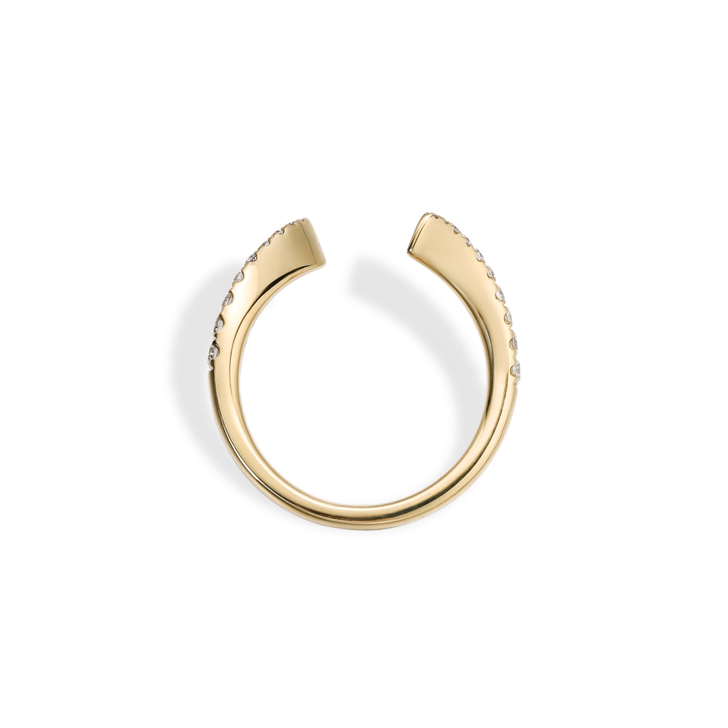 Harper-Contour Pavé Diamond Open Band Ring