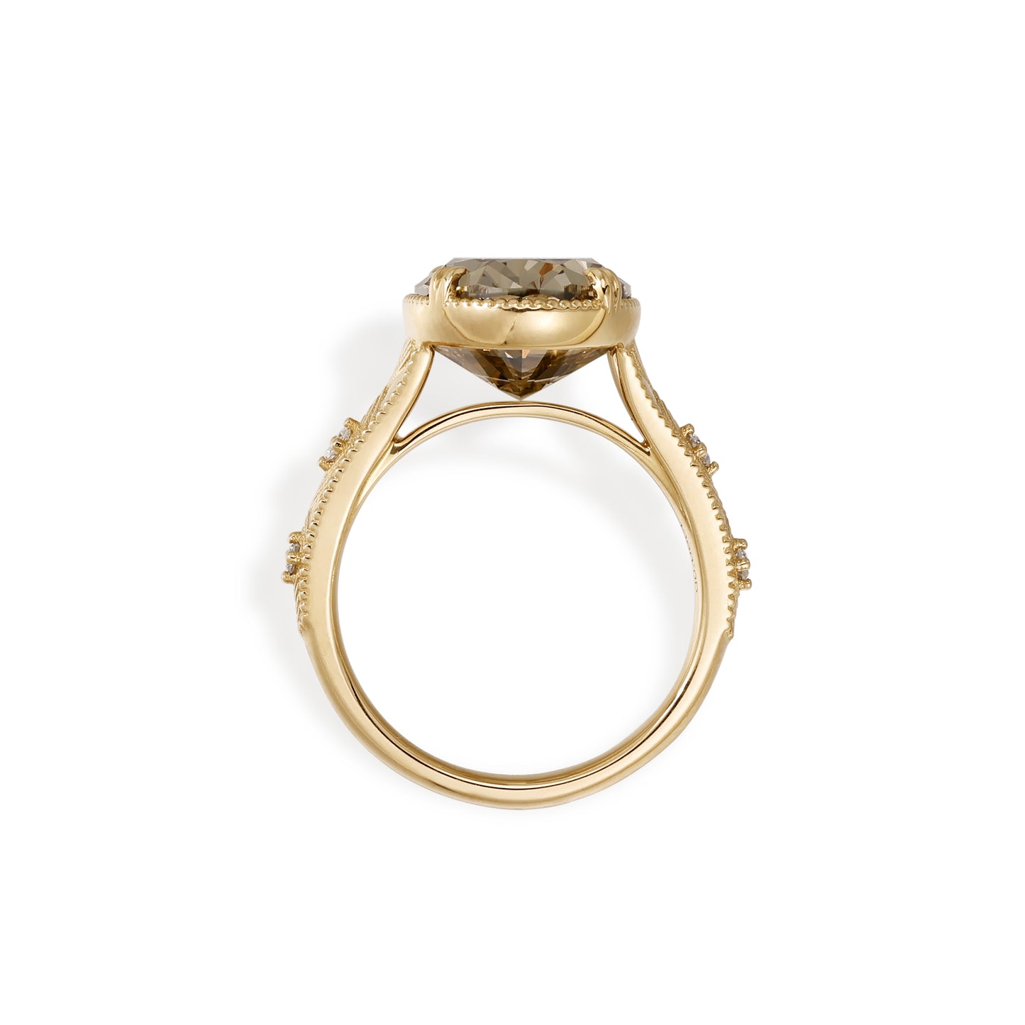 Aurelia-Champagne Oval Lab Grown Diamond Engagement Ring