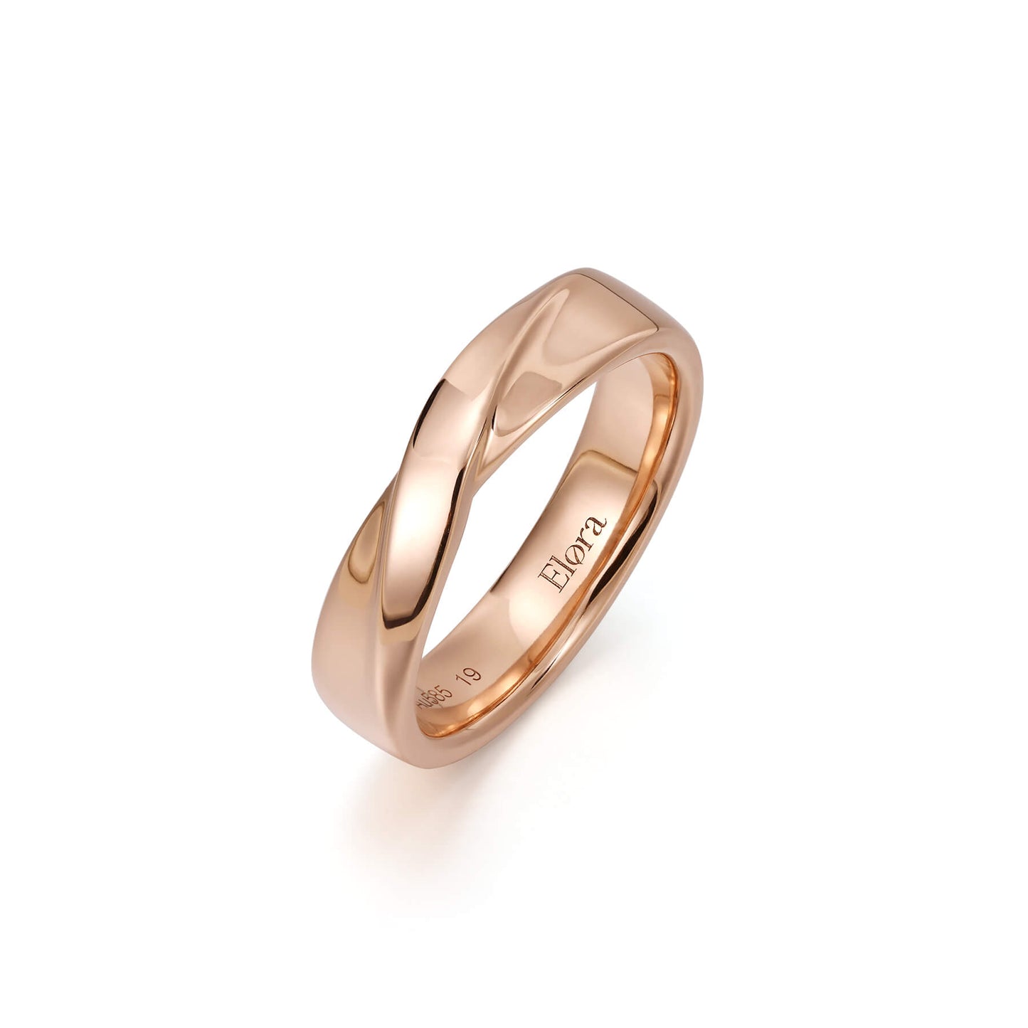 Ethan-Twist Rose Gold Wedding Band