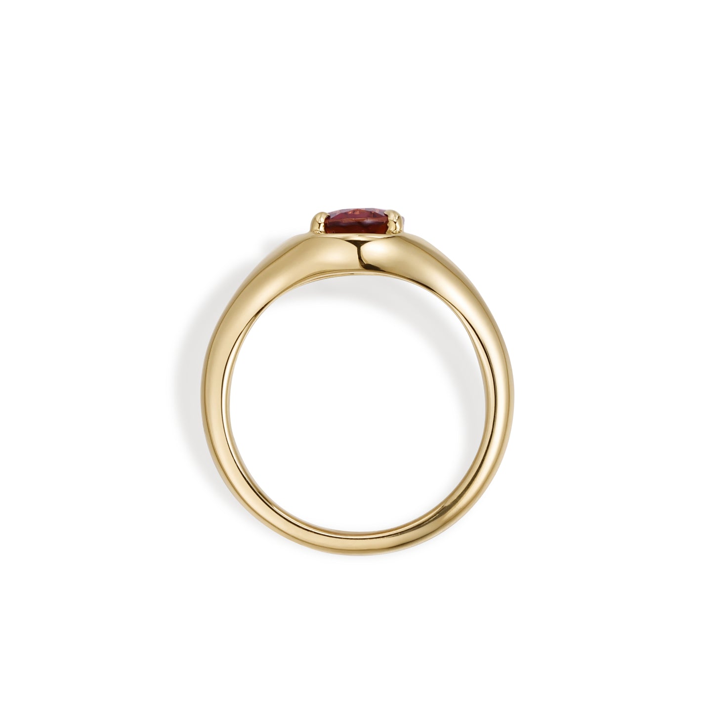 Evie-Oval Cut Crimson Tourmaline Gemstone Ring