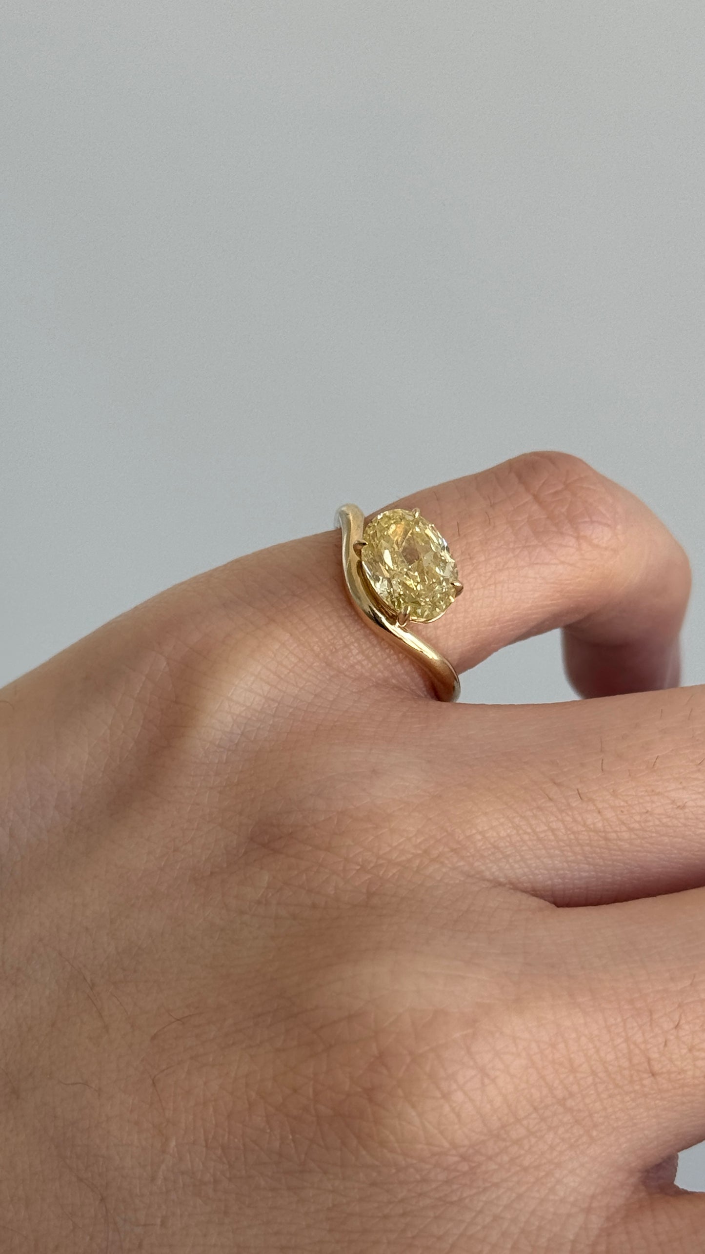 Estelle-Yellow Lab Grown Diamond Engagement Ring