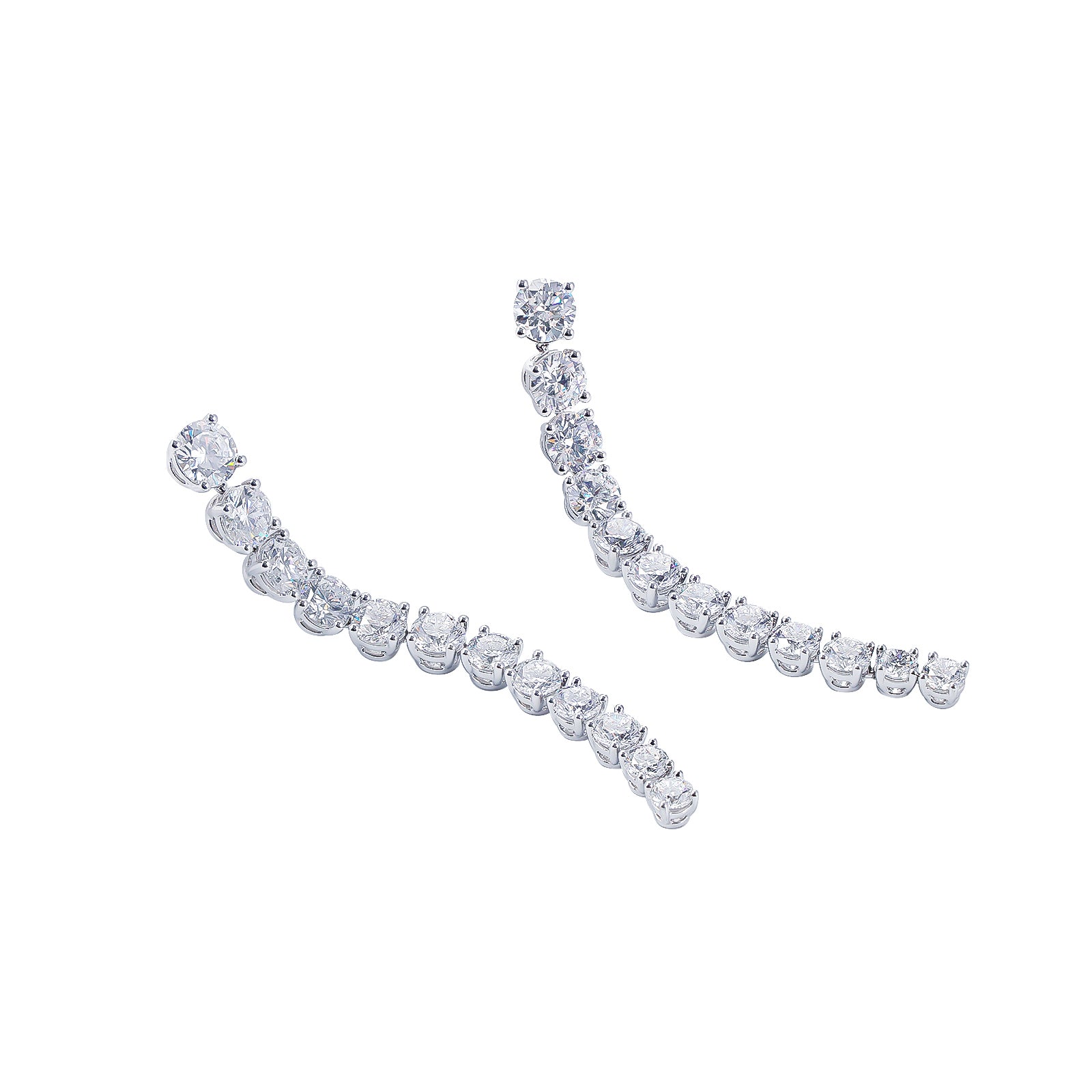 Cascading Elegance Diamond Earrings, Earrings