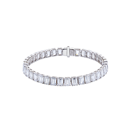 Timeless Elegance Emerald Cut Tennis Bracelet, Bracelets