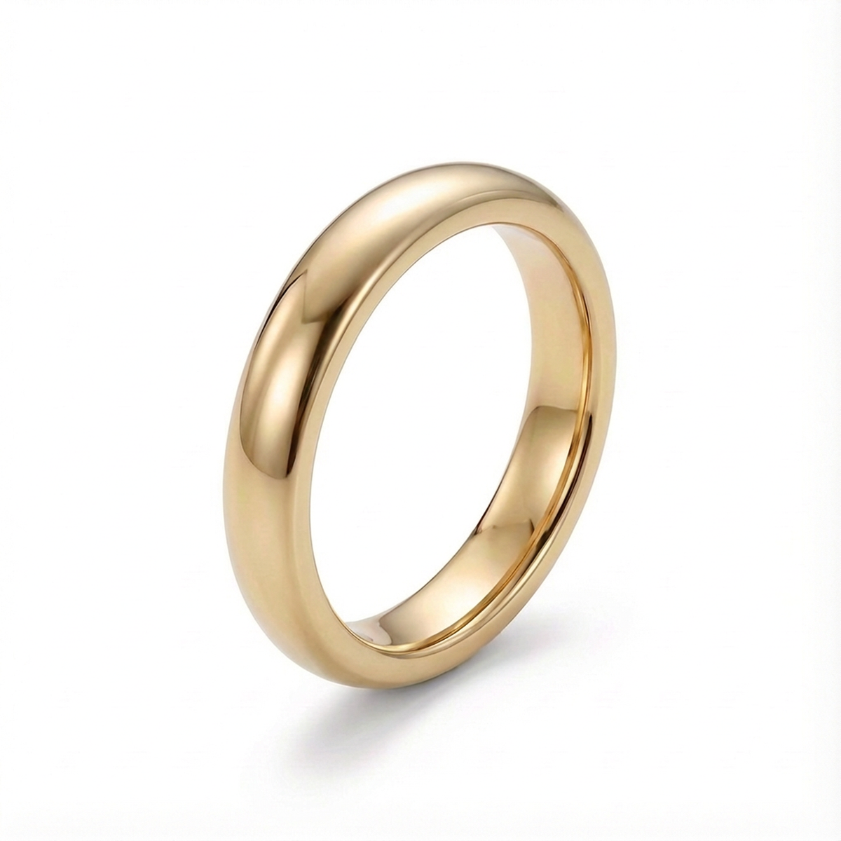 Classic Polished Gold Men's Wedding Band 4mm