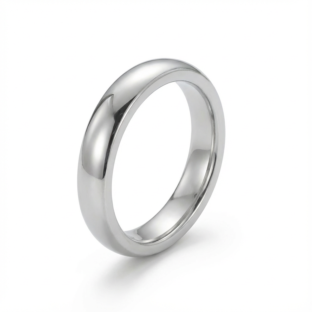 Classic Polished Platinum Men’s Wedding Band 4mm