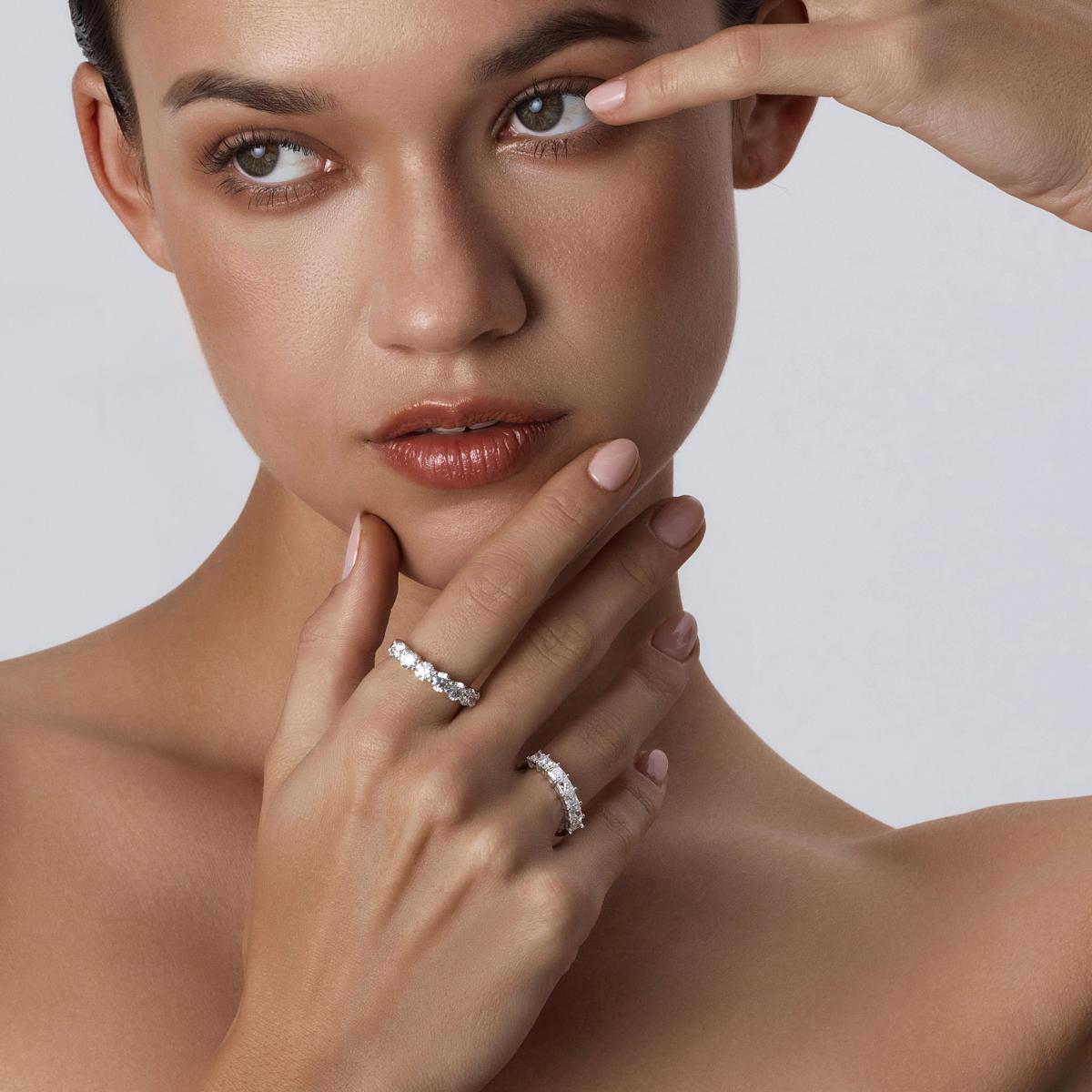 Lyla-Princess Cut Diamond Eternity Band