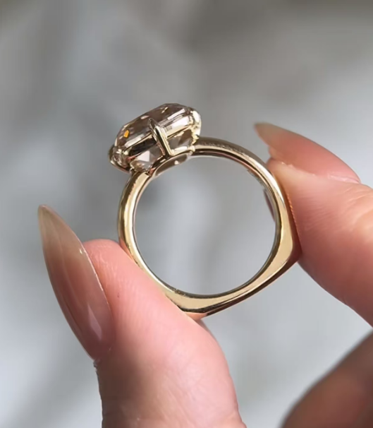 Custom Order Deposit - 4ct Old Mine Oval Lab Diamond Ring