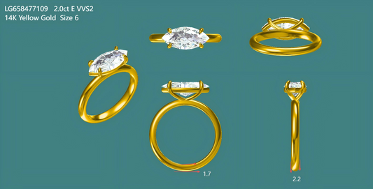 Custom Order for Maria - Marina Marquise Diamond Ring