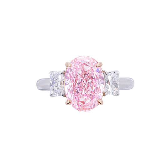 Avery - Oval Cut Pink Diamond Ring, Rings