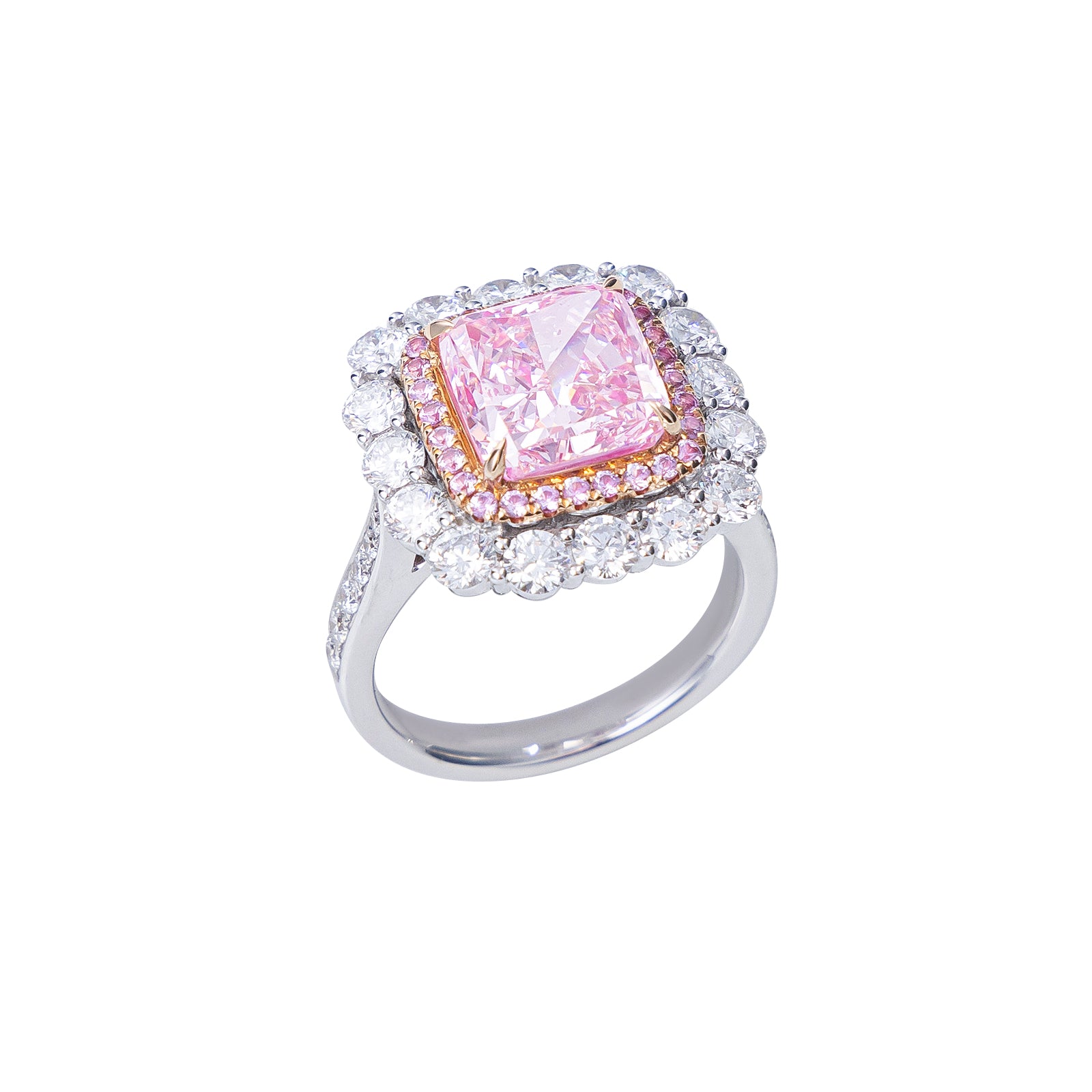 Eleanor - Cushion Cut Pink Diamond Ring, Rings