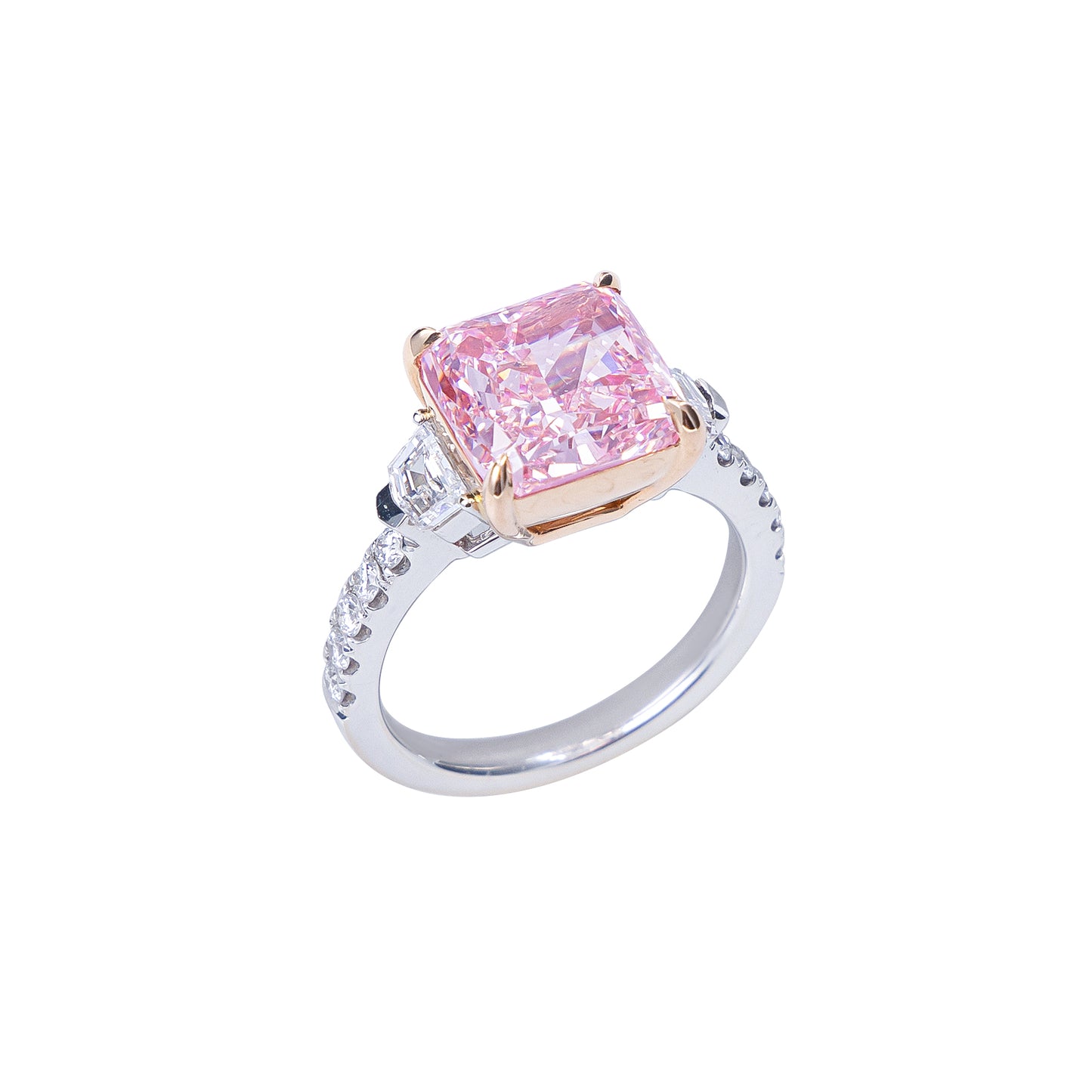 Mila - Cushion Cut Pink Diamond Ring, Rings