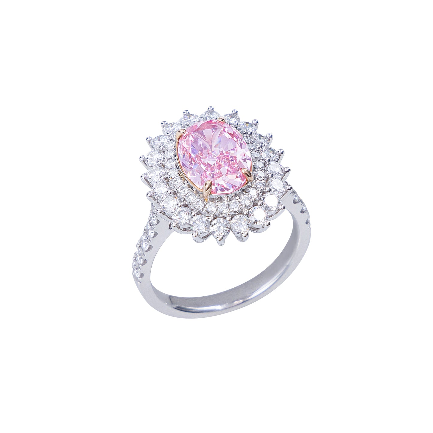Paisley - Oval Cut Pink Diamond Ring, Rings