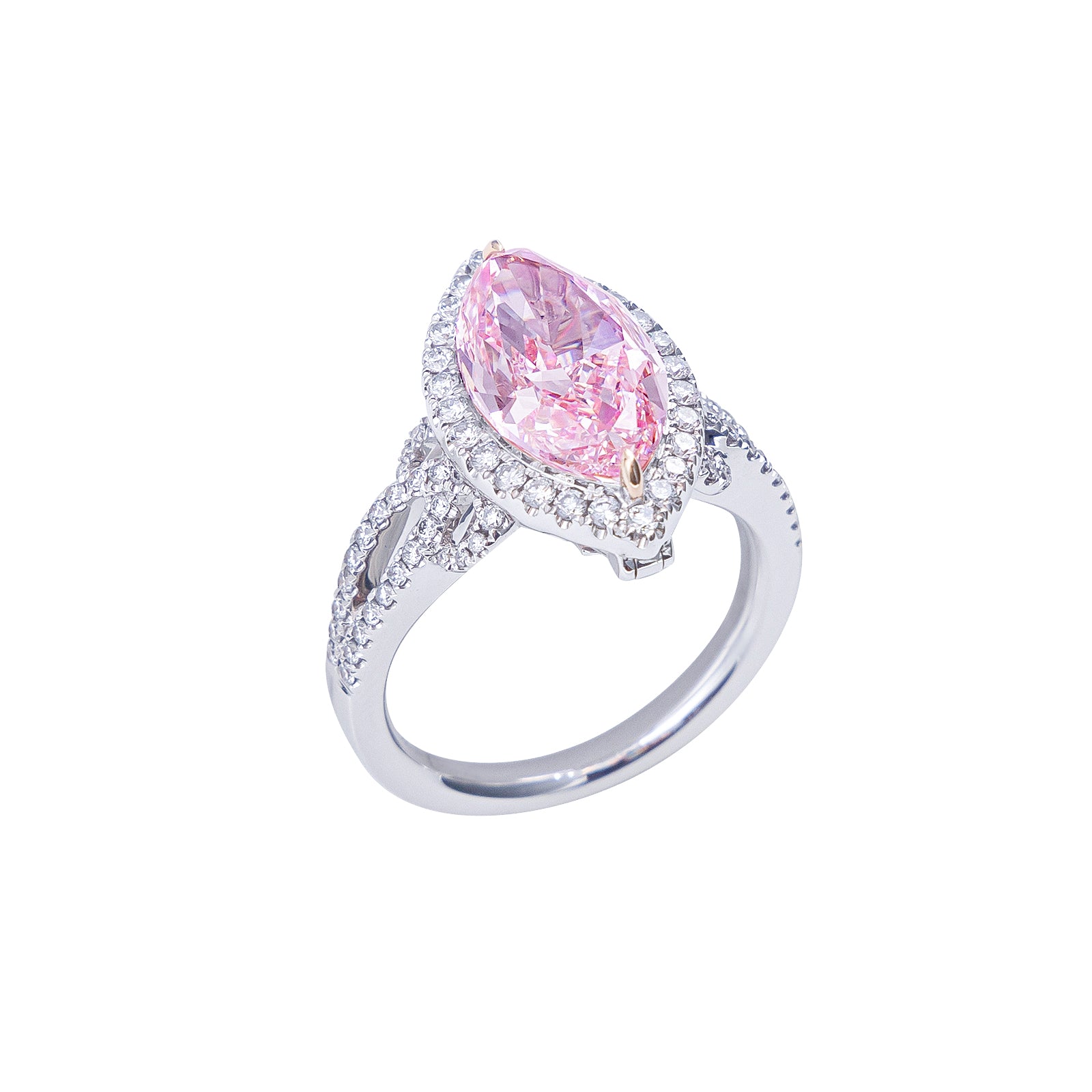 Audrey - Marquise Cut Pink Diamond Ring, Rings