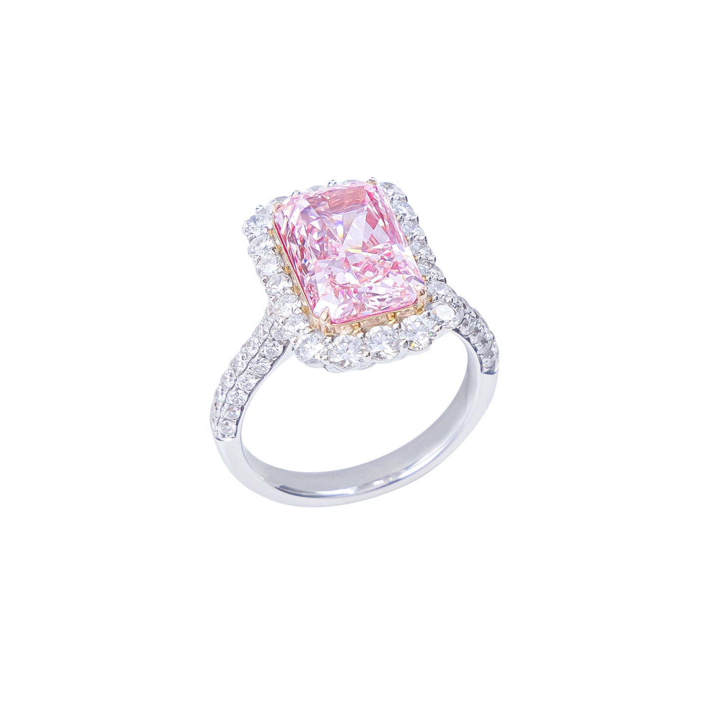 Kinsley - Radiant Cut Pink Diamond Ring, Rings
