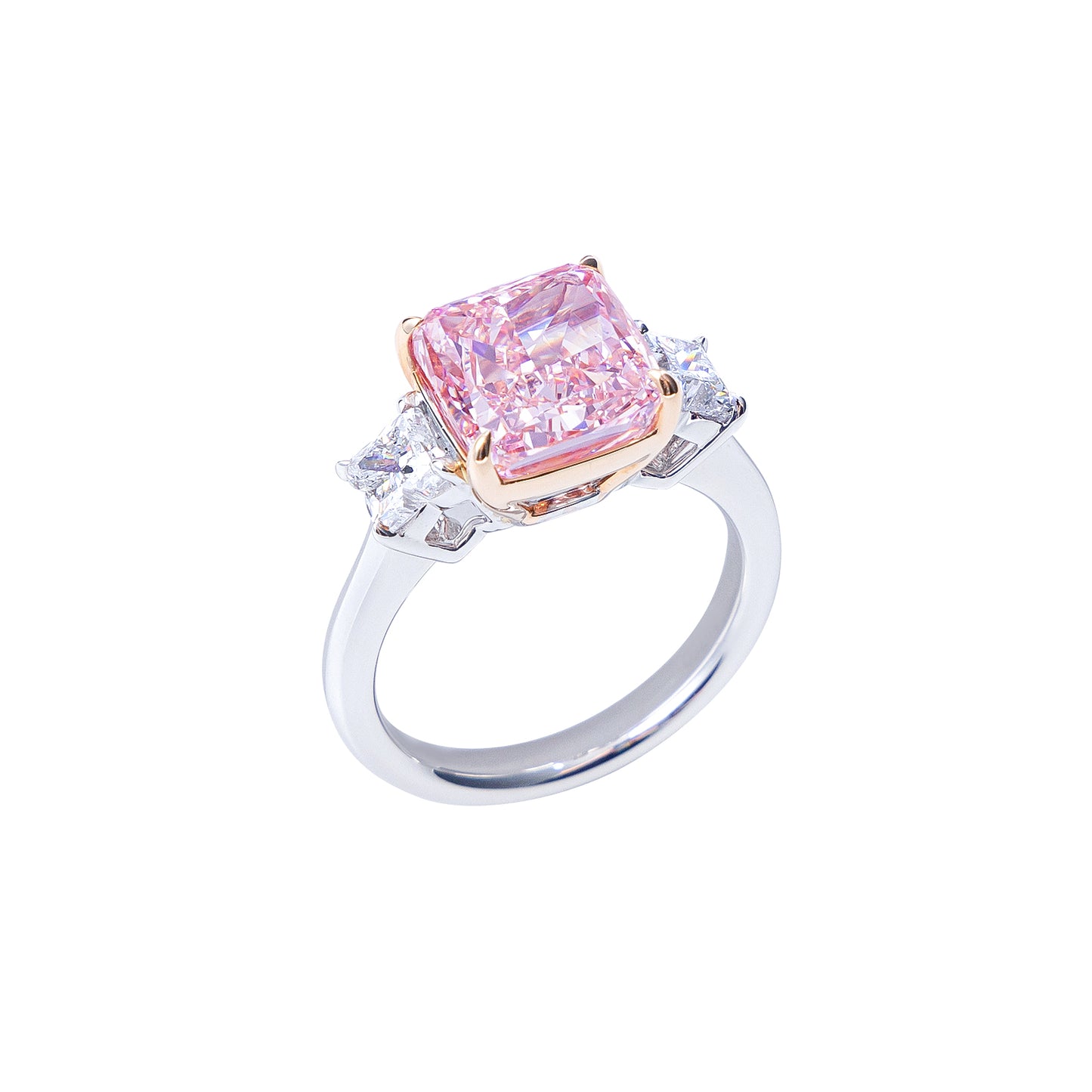Quinn - Cushion Cut Pink Diamond Ring, Rings