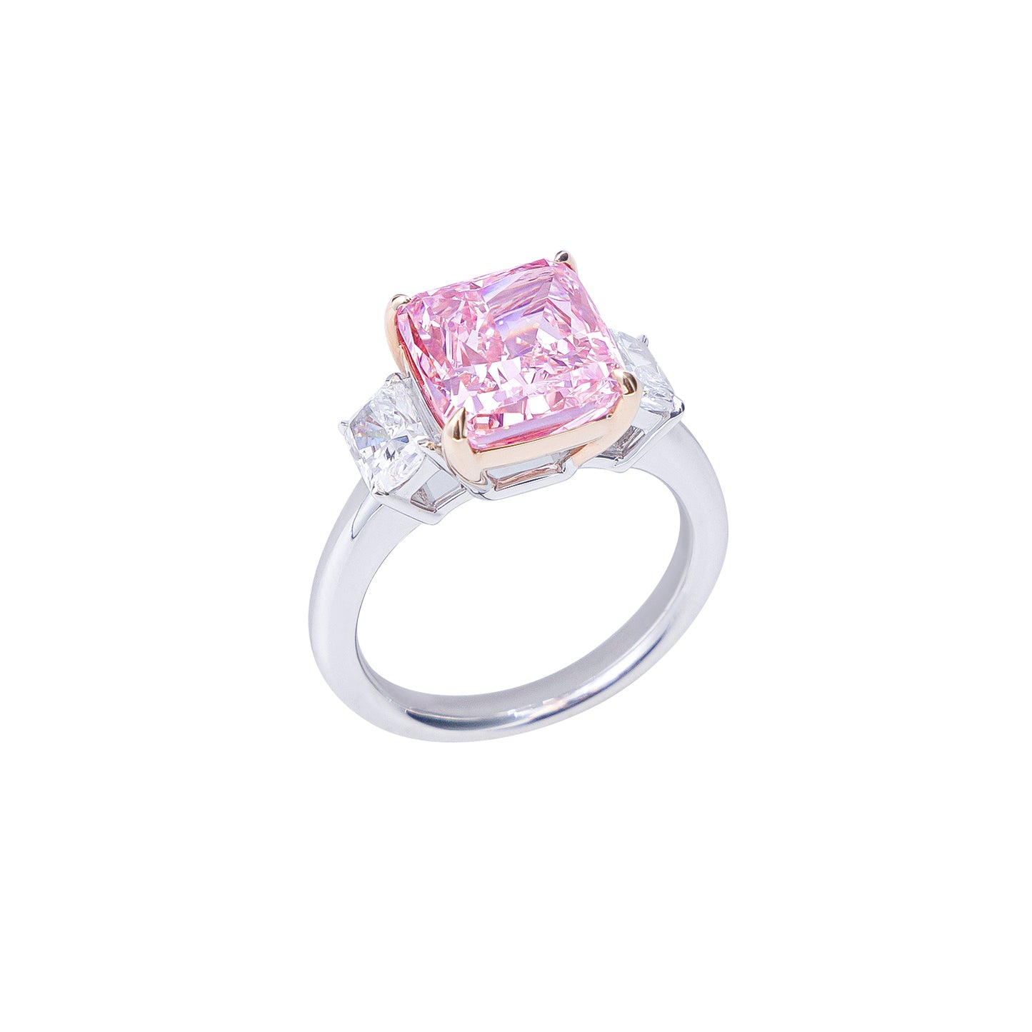 Natalie - Cushion Cut Pink Diamond Ring, Rings