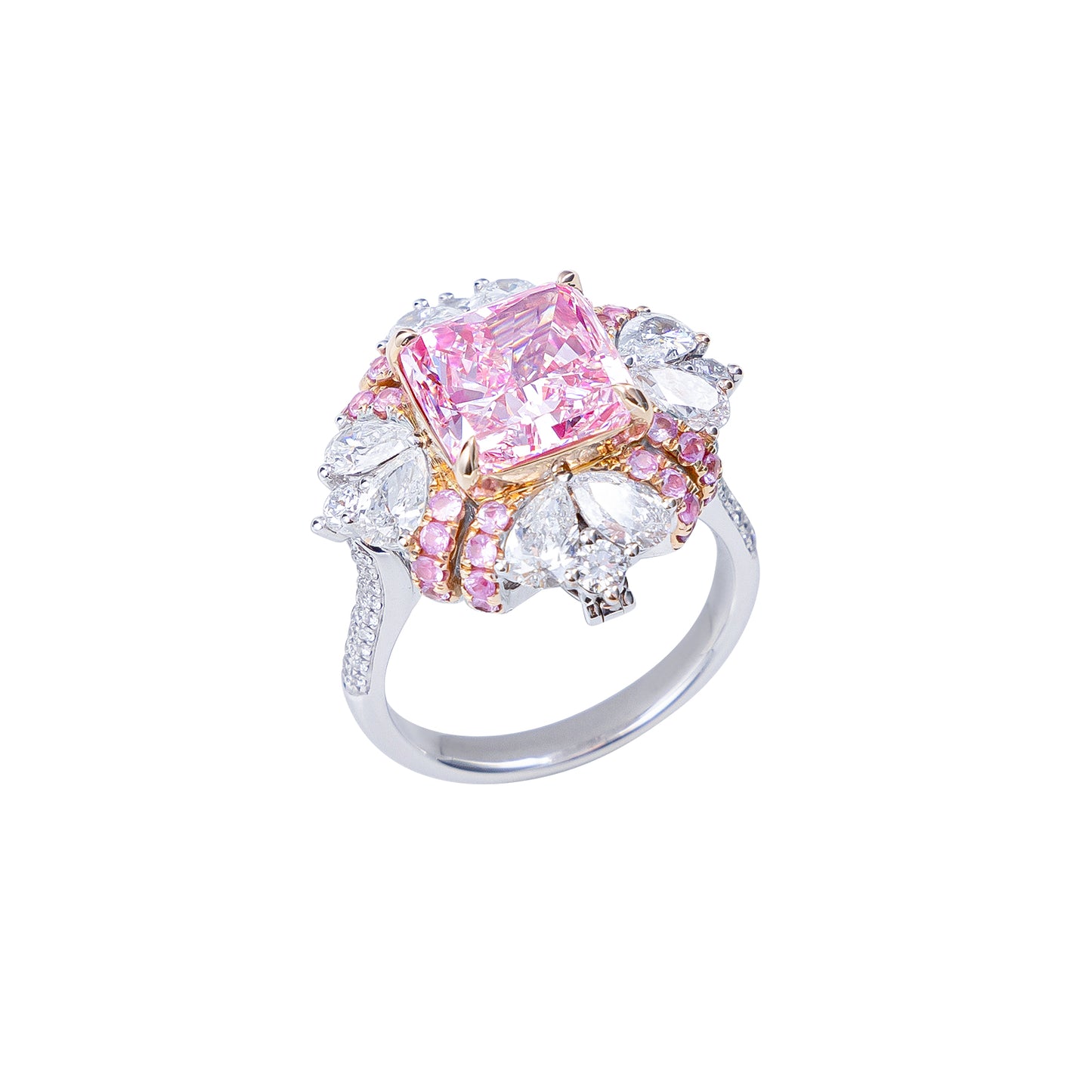 Delilah - Cushion Cut Pink Diamond Ring, Rings