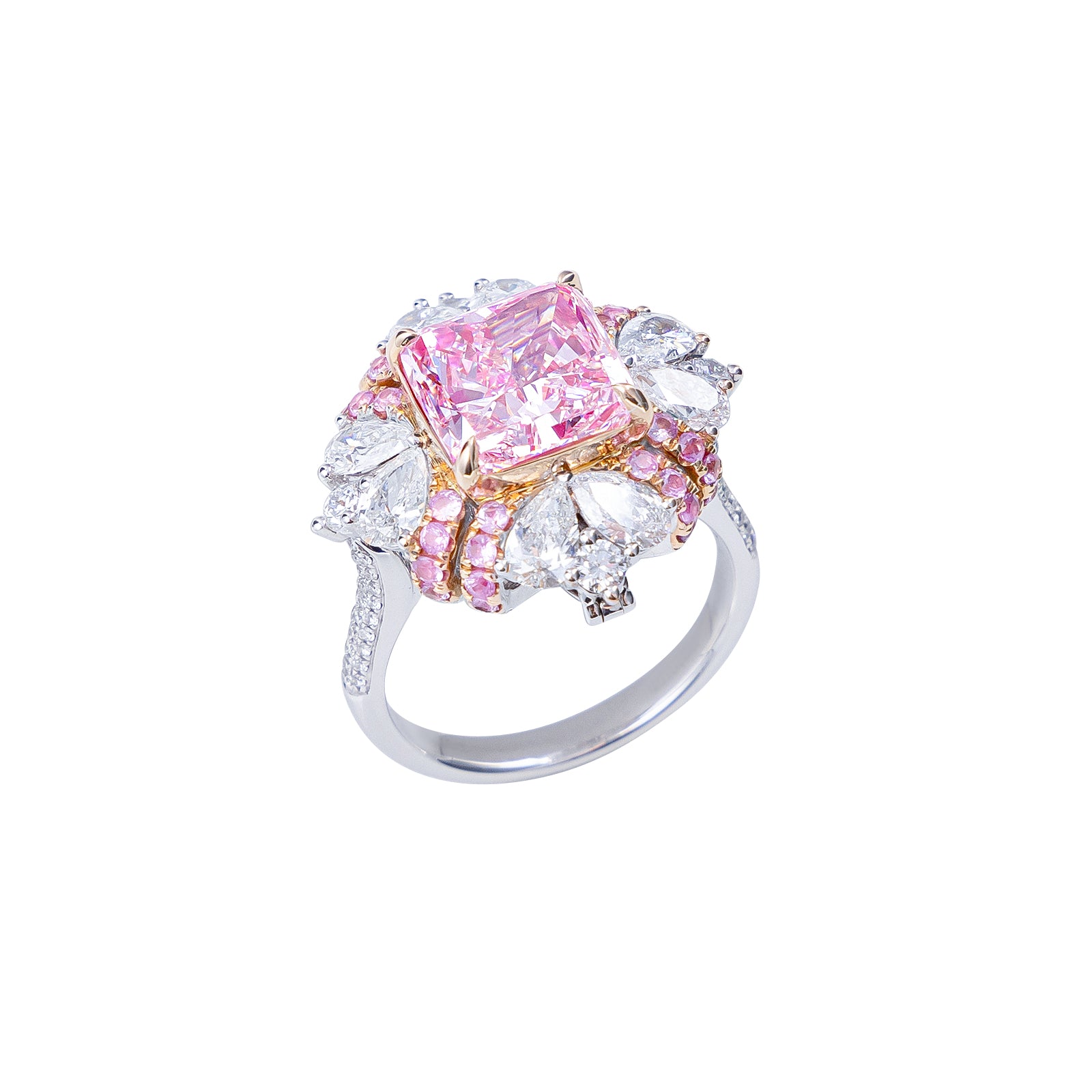 Delilah - Cushion Cut Pink Diamond Ring, Rings