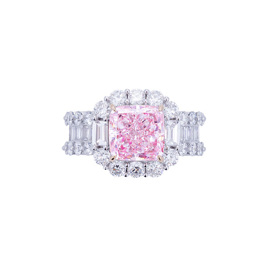 Eliana - Cushion Cut Pink Diamond Ring, Rings