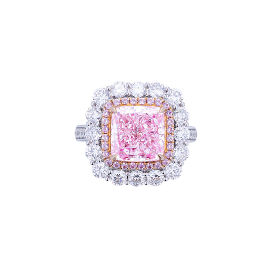 Eleanor - Cushion Cut Pink Diamond Ring, Rings