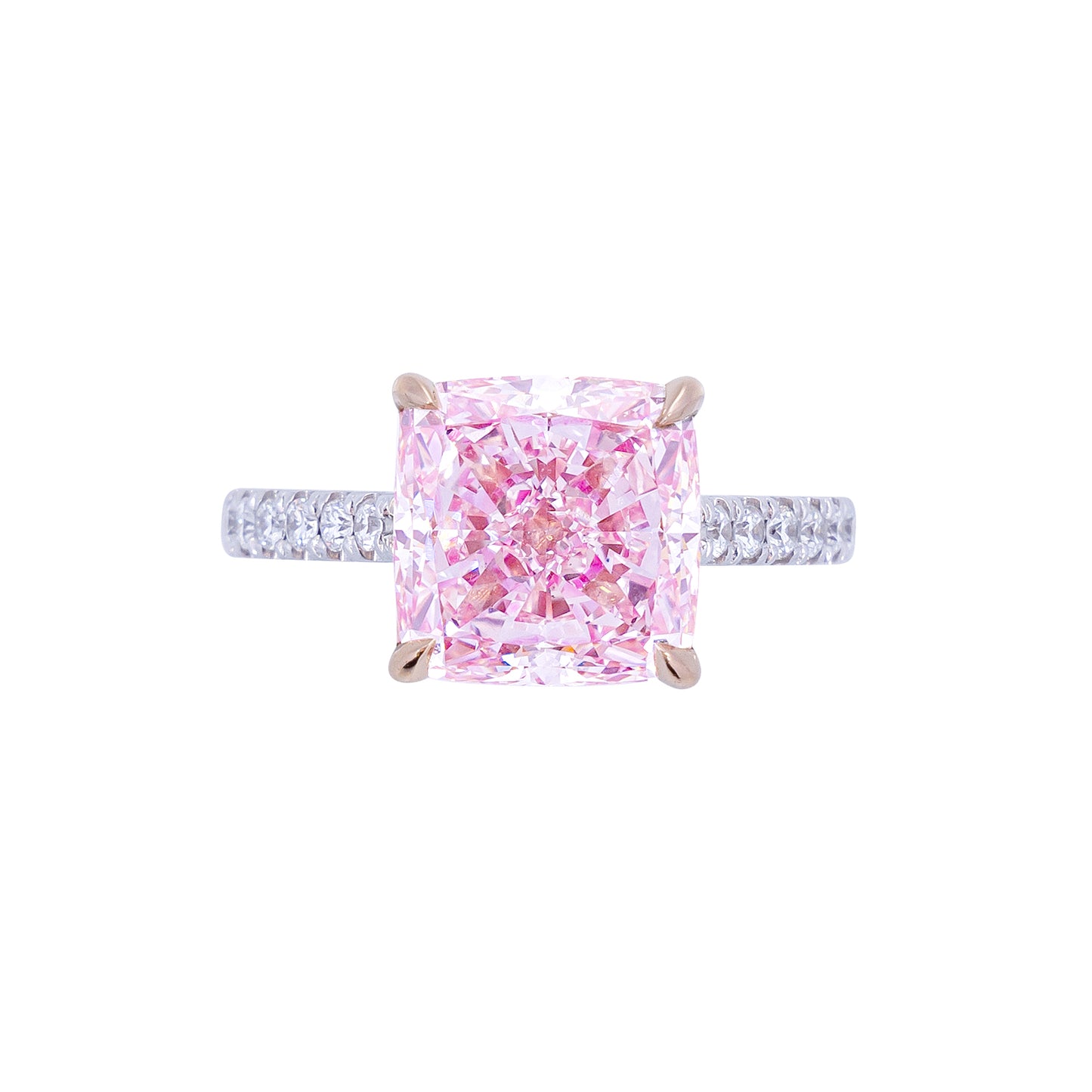 Nora - Cushion Cut Pink Diamond Ring, Rings