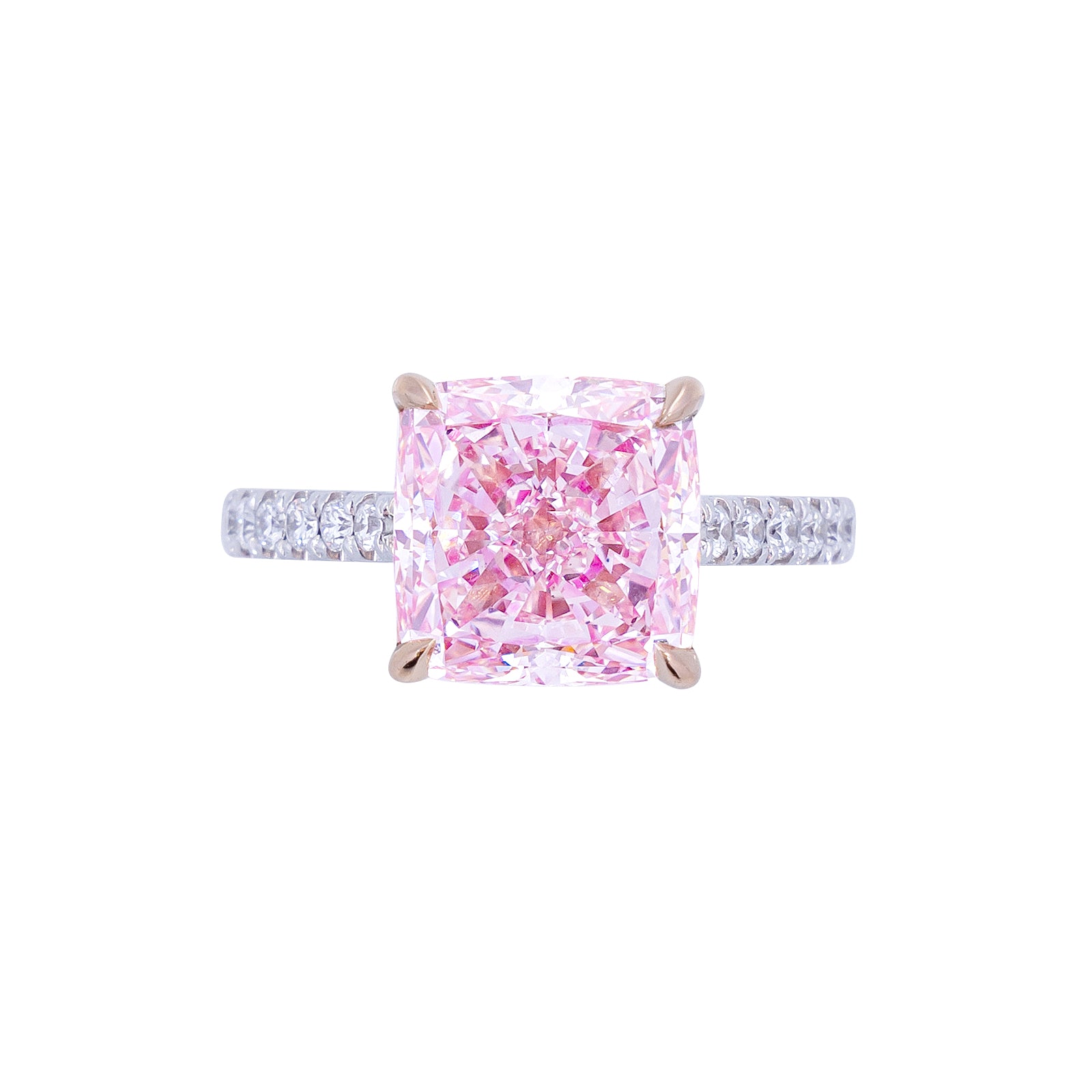 Nora - Cushion Cut Pink Diamond Ring, Rings