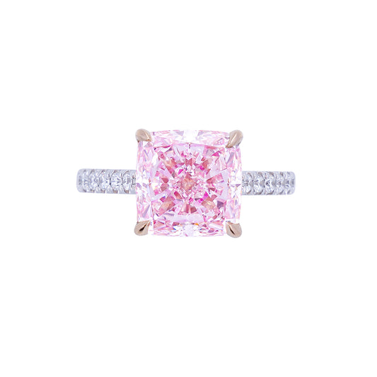 Nora - Cushion Cut Pink Diamond Ring, Rings