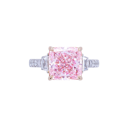 Mila - Cushion Cut Pink Diamond Ring, Rings