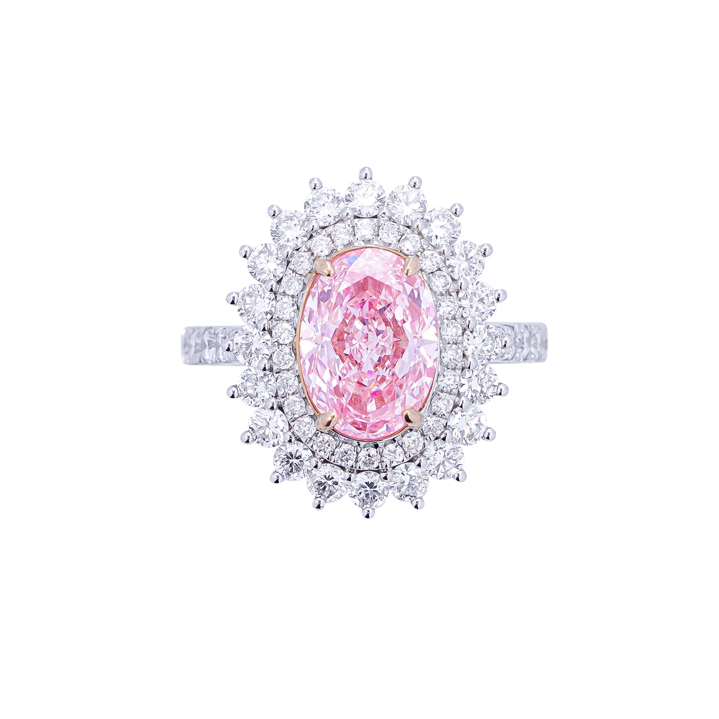 Paisley - Oval Cut Pink Diamond Ring, Rings
