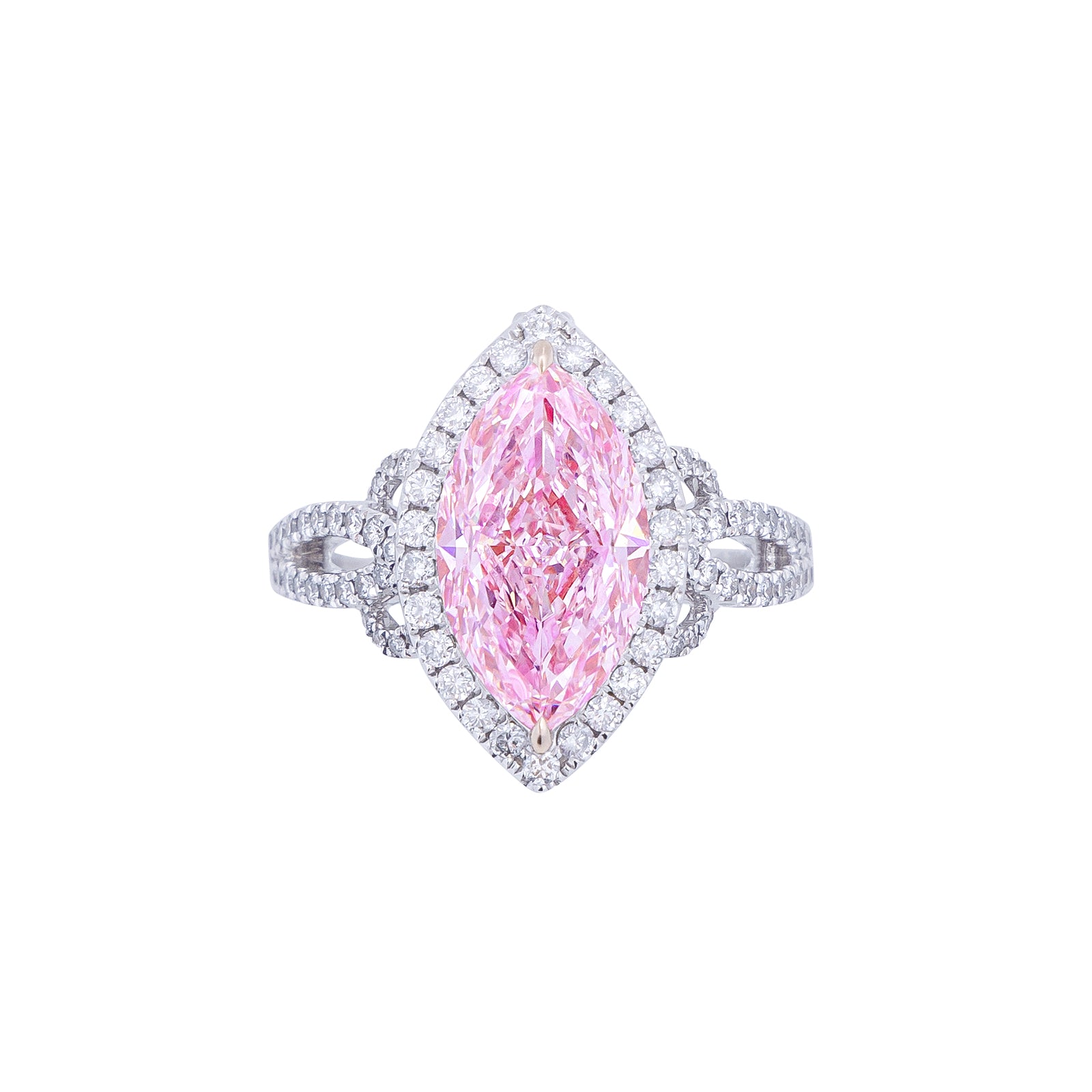 Audrey - Marquise Cut Pink Diamond Ring, Rings
