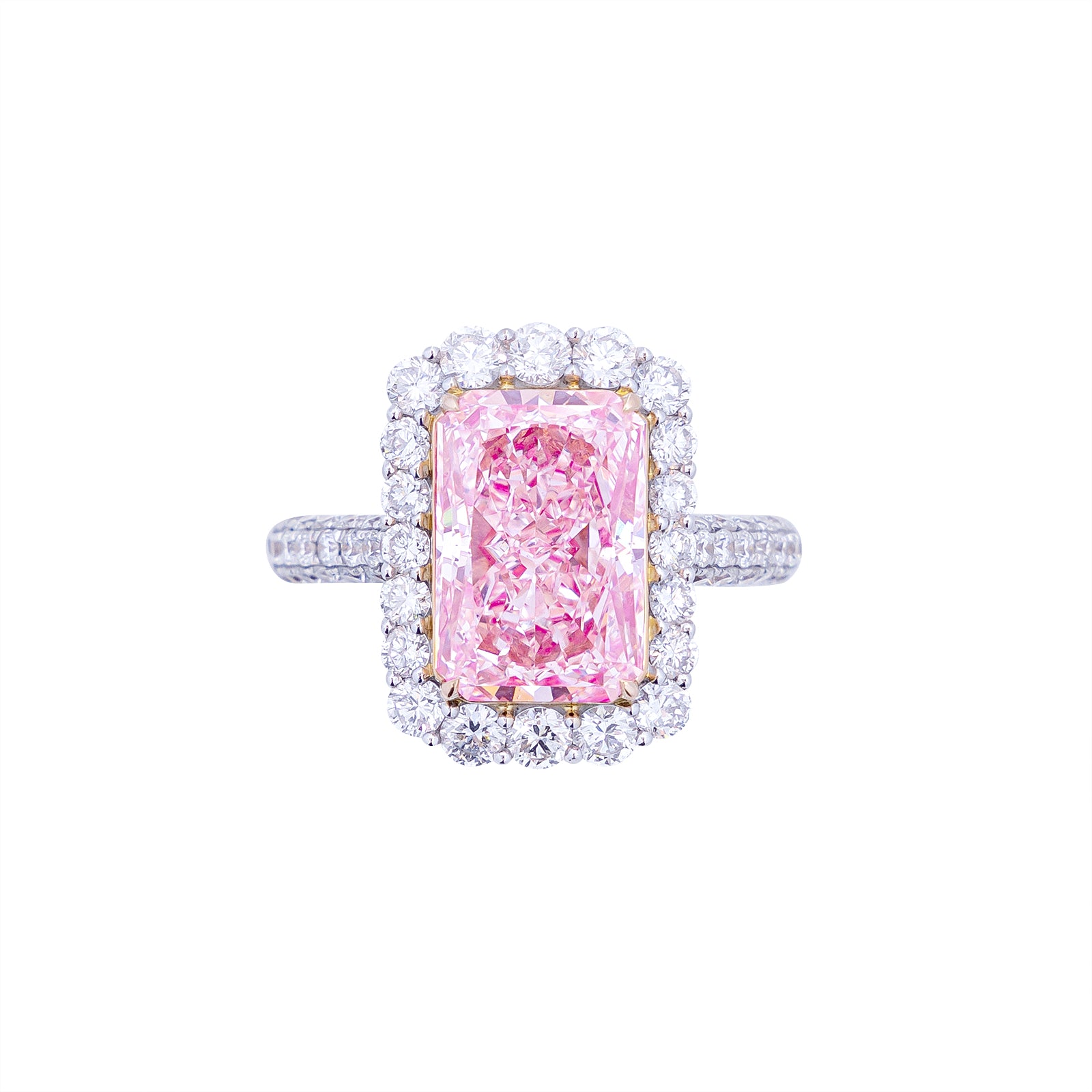 Kinsley - Radiant Cut Pink Diamond Ring, Rings