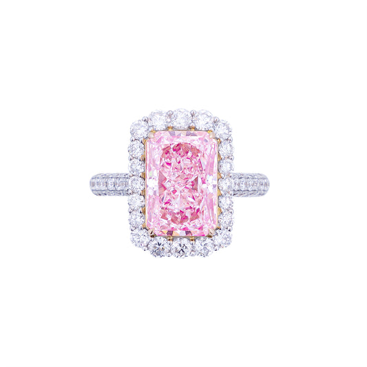 Kinsley - Radiant Cut Pink Diamond Ring, Rings