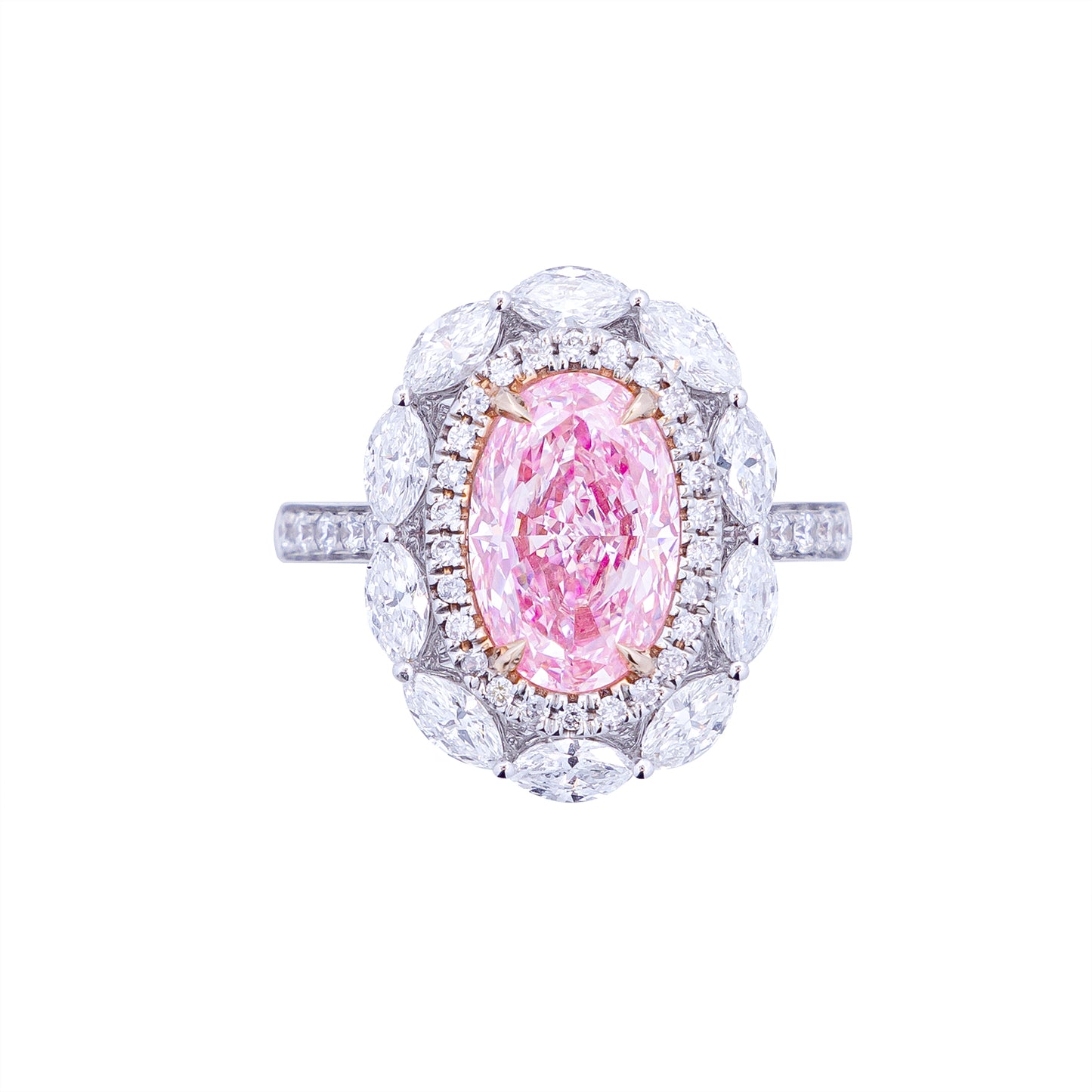 Brooklyn - Oval Cut Pink Diamond Ring, Rings