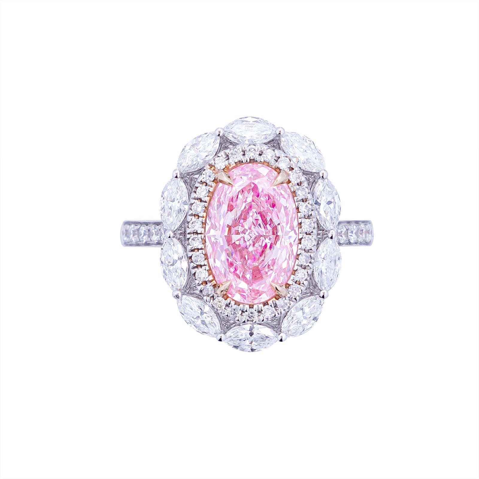 Brooklyn - Oval Cut Pink Diamond Ring, Rings
