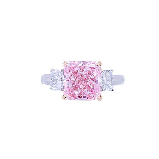 Natalie - Cushion Cut Pink Diamond Ring, Rings