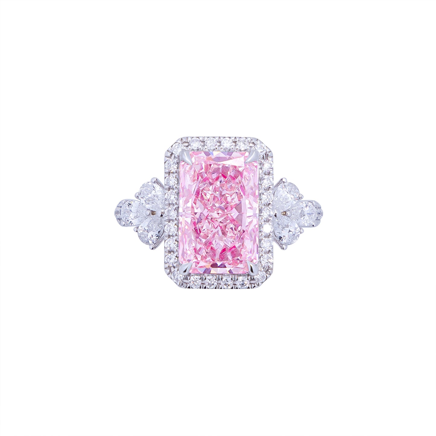 Adeline - Radiant Cut Pink Diamond Ring, Rings