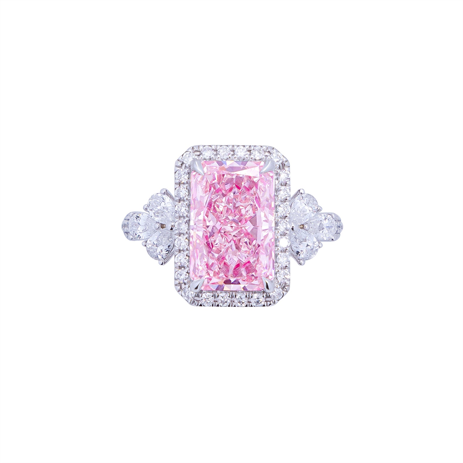 Adeline - Radiant Cut Pink Diamond Ring, Rings