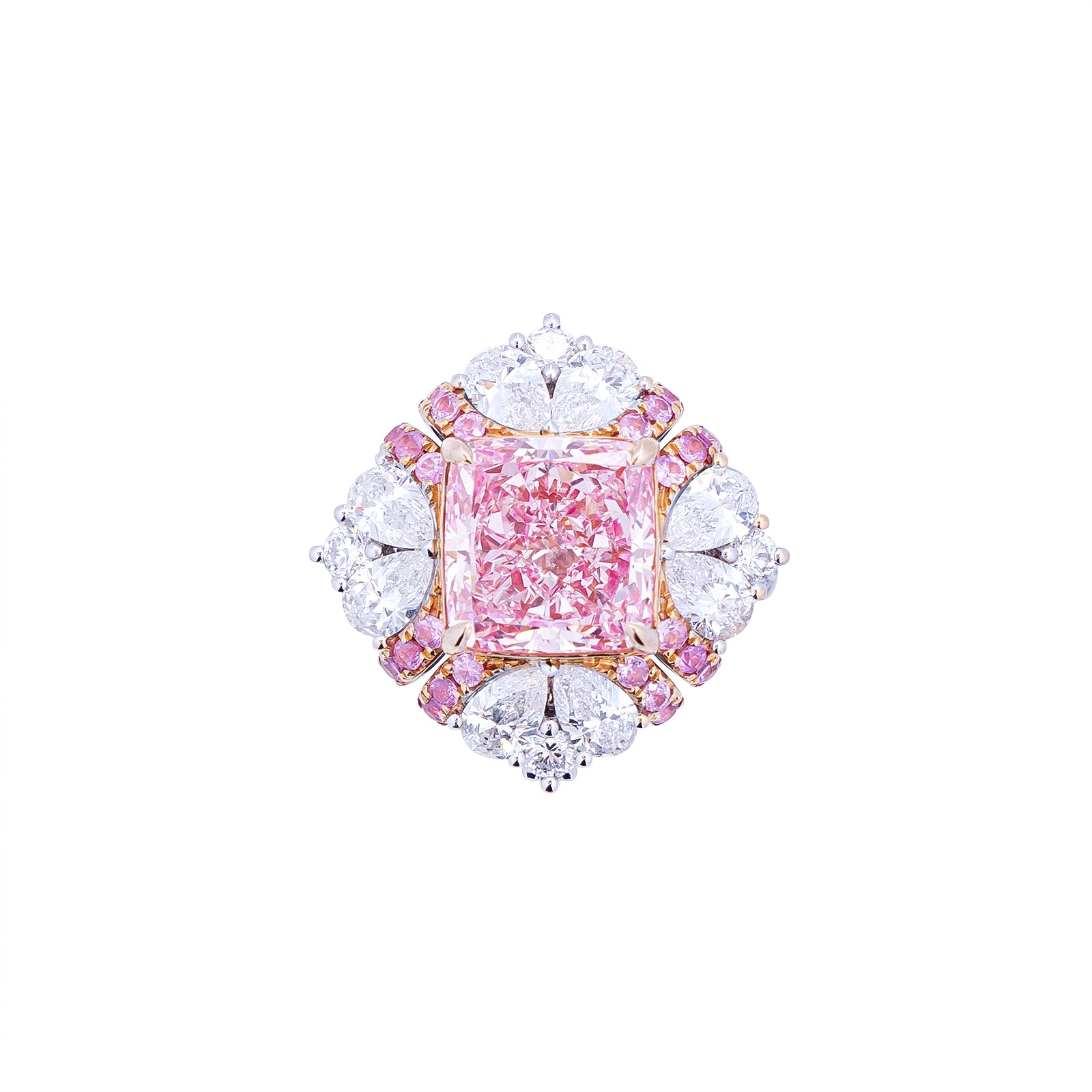 Delilah - Cushion Cut Pink Diamond Ring, Rings