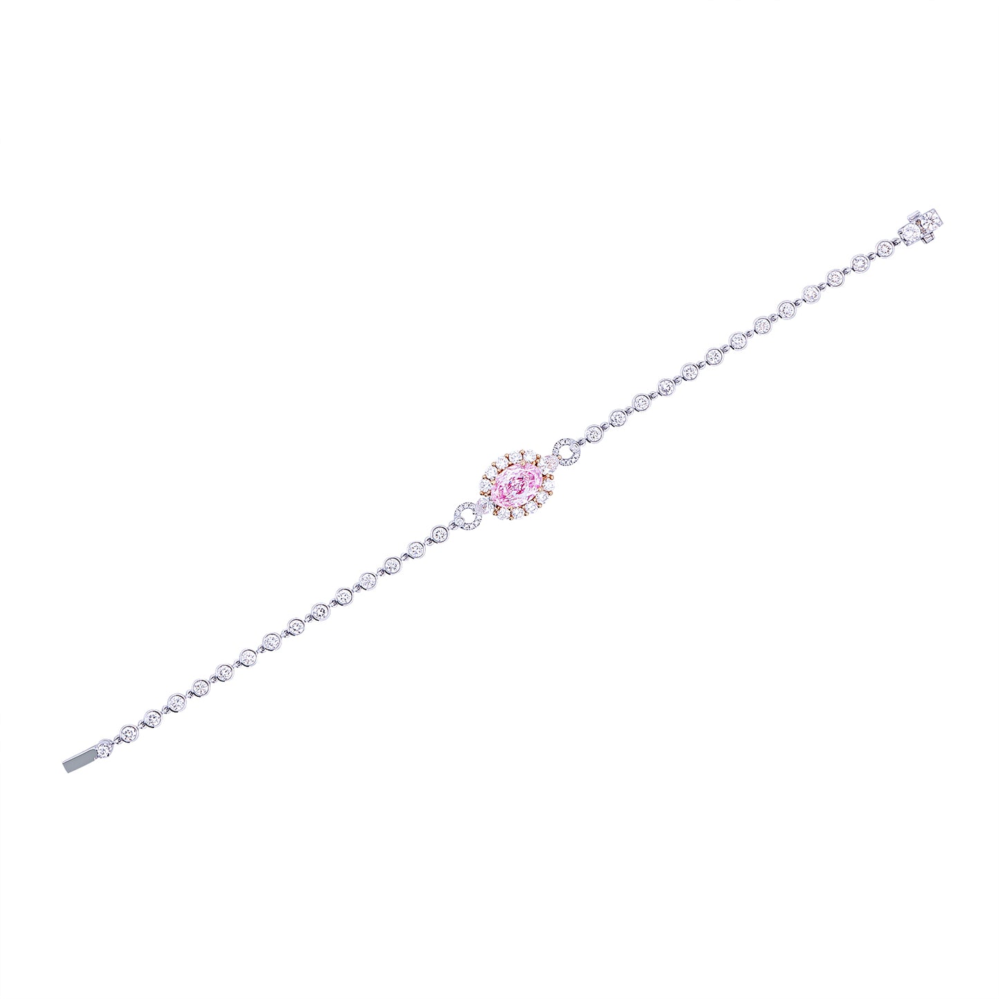 Madison - Oval Cut Pink Diamond Bracelet, Bracelets
