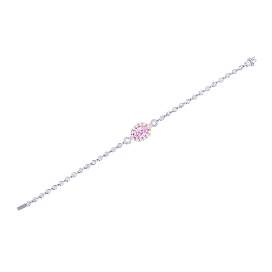 Madison - Oval Cut Pink Diamond Bracelet, Bracelets