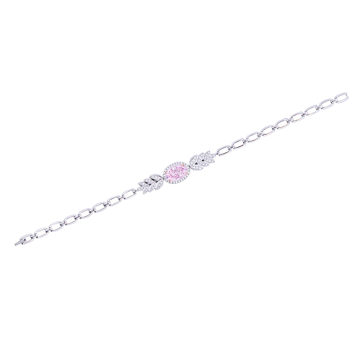 Zoey - Oval Cut Pink Diamond Bracelet, Bracelets