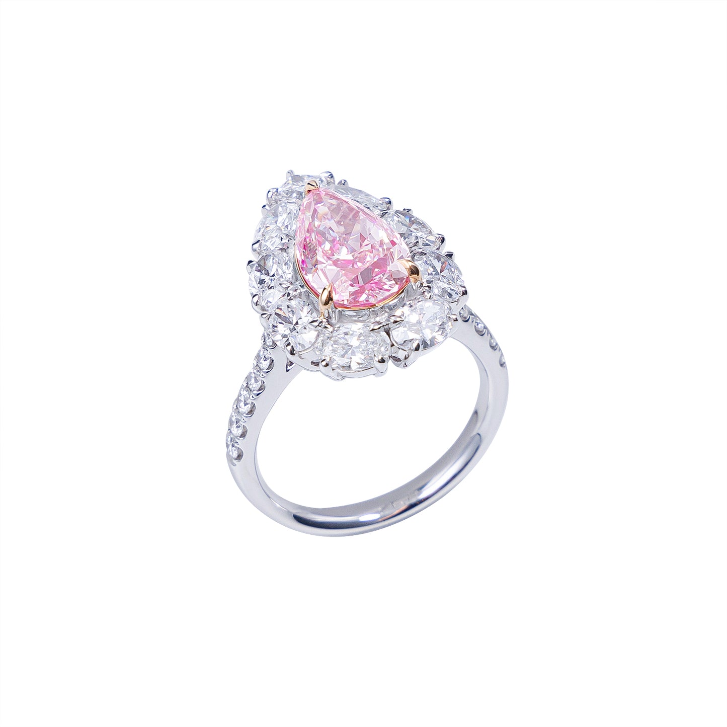 Emilia - Pear Cut Pink Diamond Ring, Rings