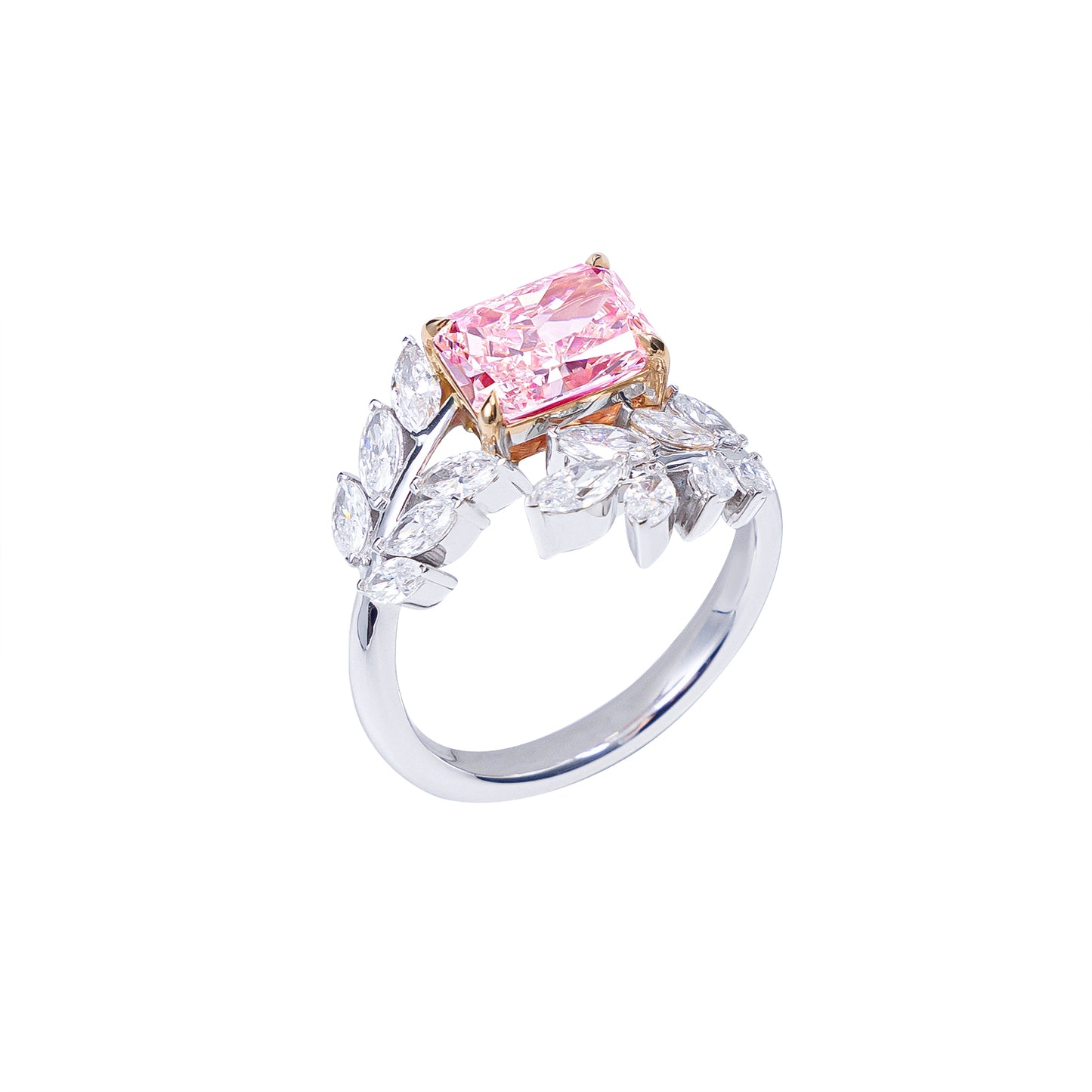 Margaret - Radiant Cut Pink Diamond Ring, Rings