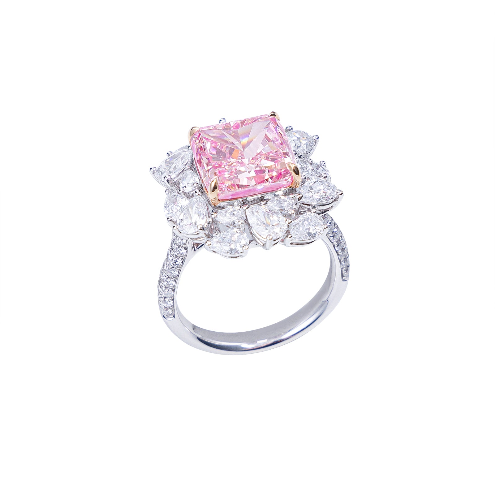 Juliette - Cushion Cut Pink Diamond Ring, Rings
